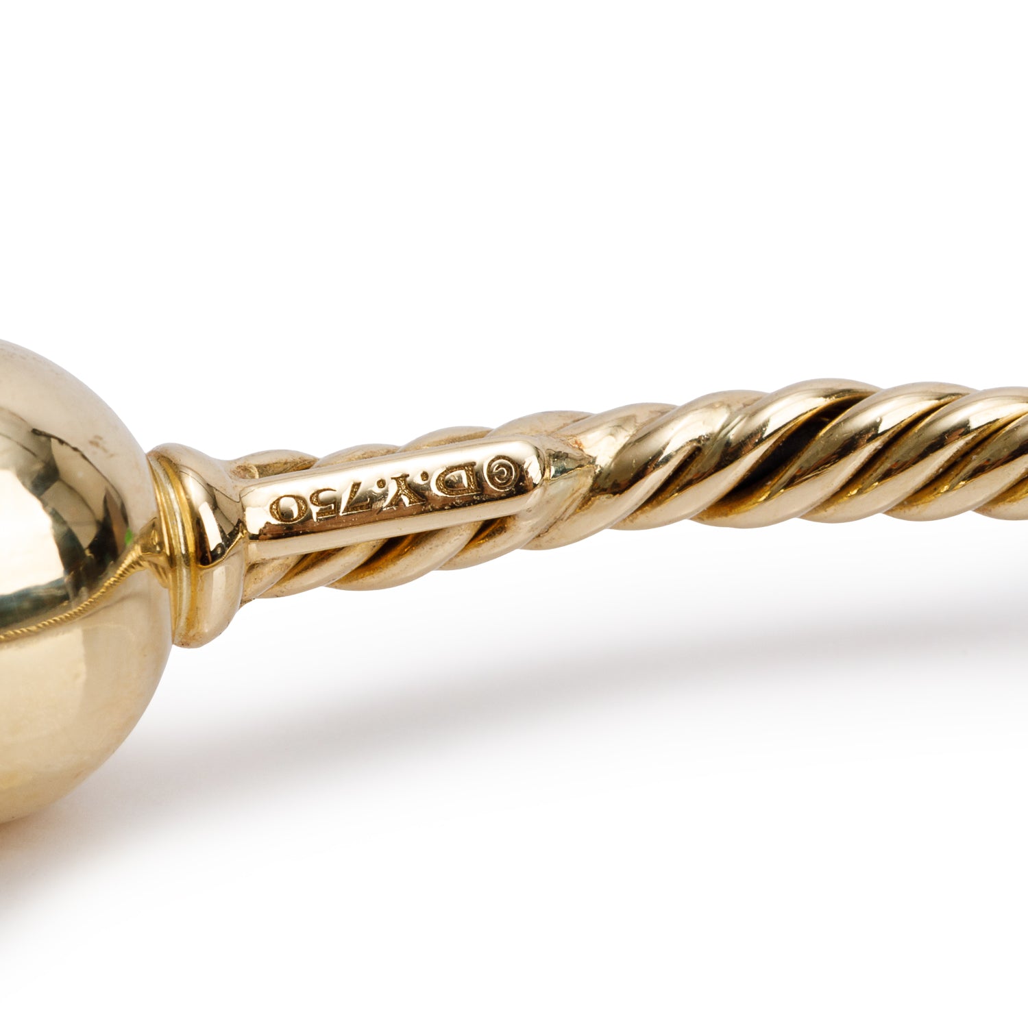 David Yurman 18k Yellow Gold Solari Cablespira 2.6 MM Bracelet w/ Box