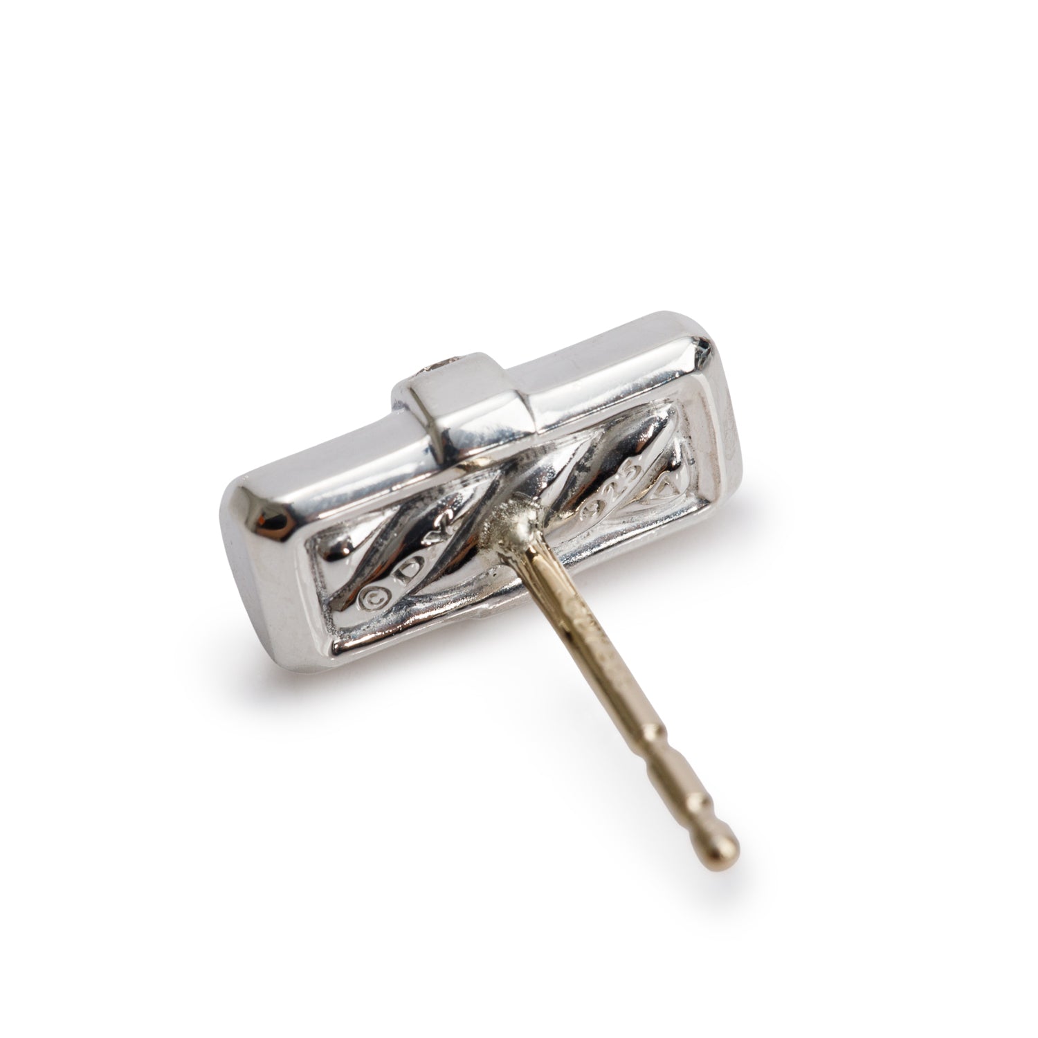 David Yurman Sterling Silver Diamond Lexington Stud Earrings
