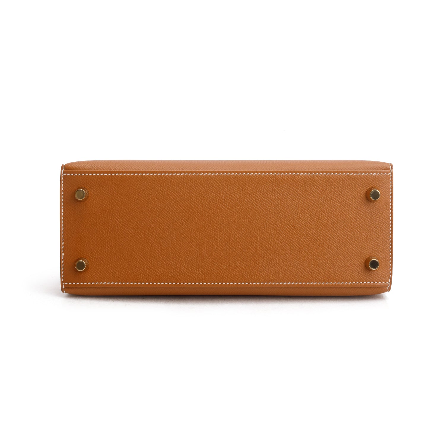 Hermes 2020 Gold Veau Epsom Kelly II Sellier 25 w/ Box, Receipt & Strap
