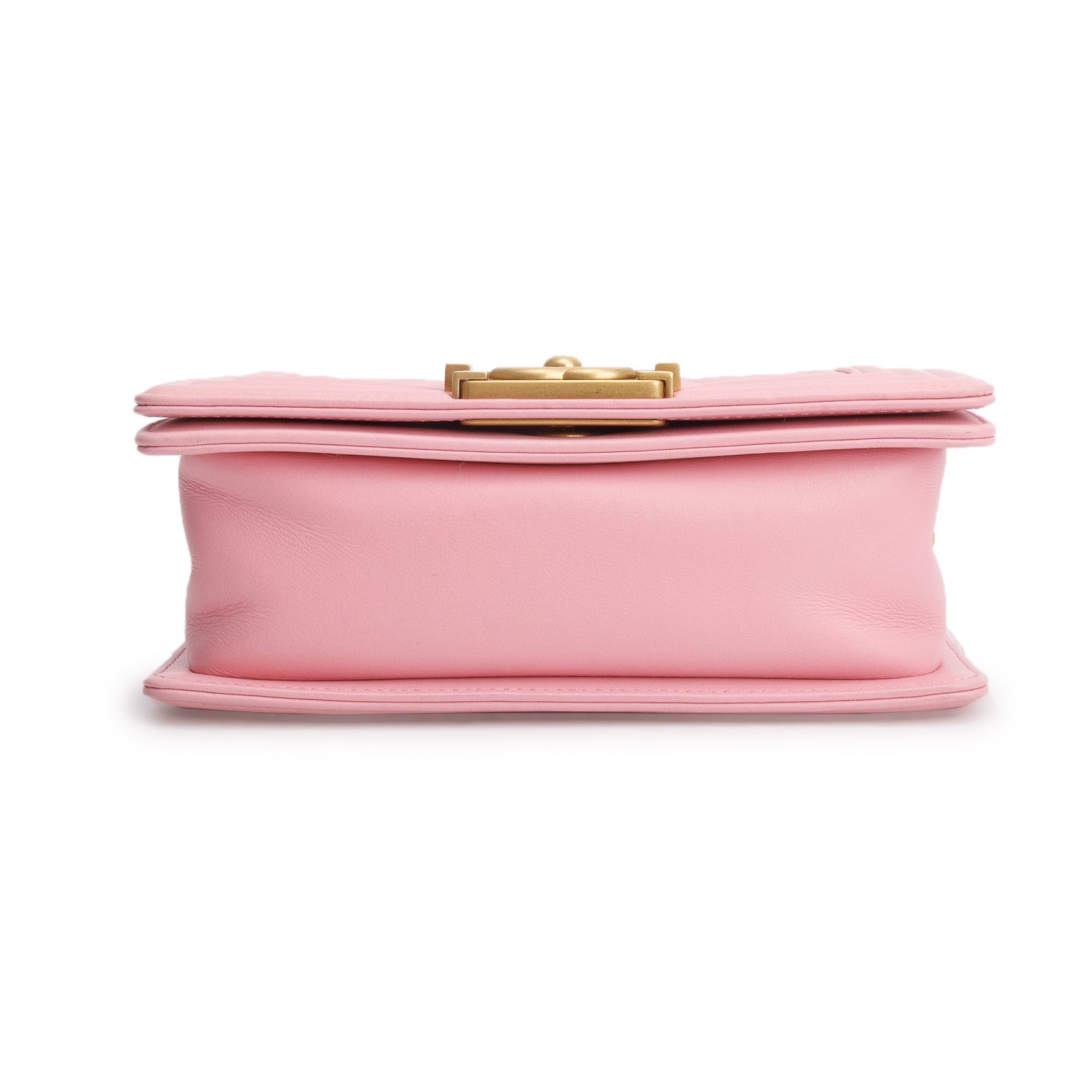 Chanel Pink Lambskin Leather Small Boy Bag w/ Box