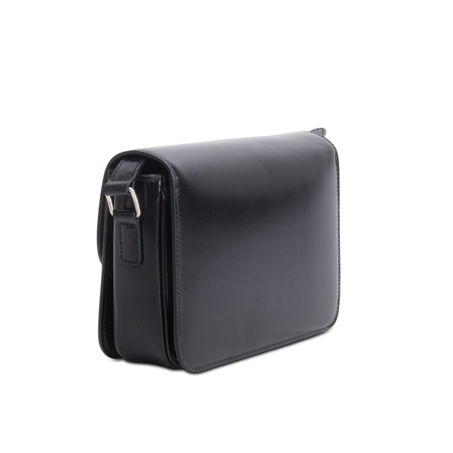Celine 2024 Black Shiny Calfskin Teen Triomphe