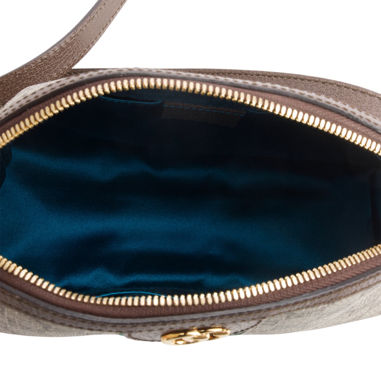 Gucci GG Supreme Monogram Textured Dollar Calfskin Web Small Ophidia Dome Shoulder Bag