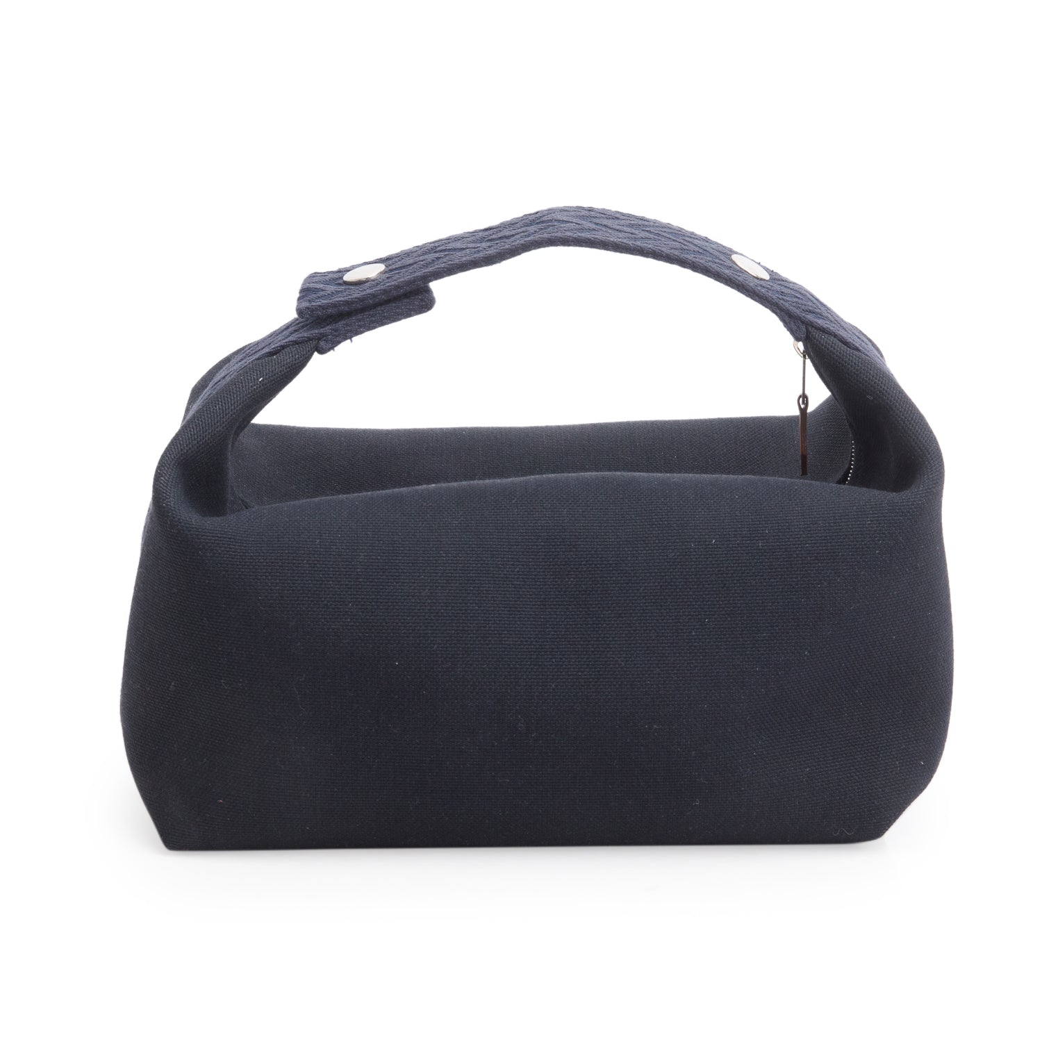 Hermes Bleu Nuit Canvas Large Bride-A-Brac Pouch