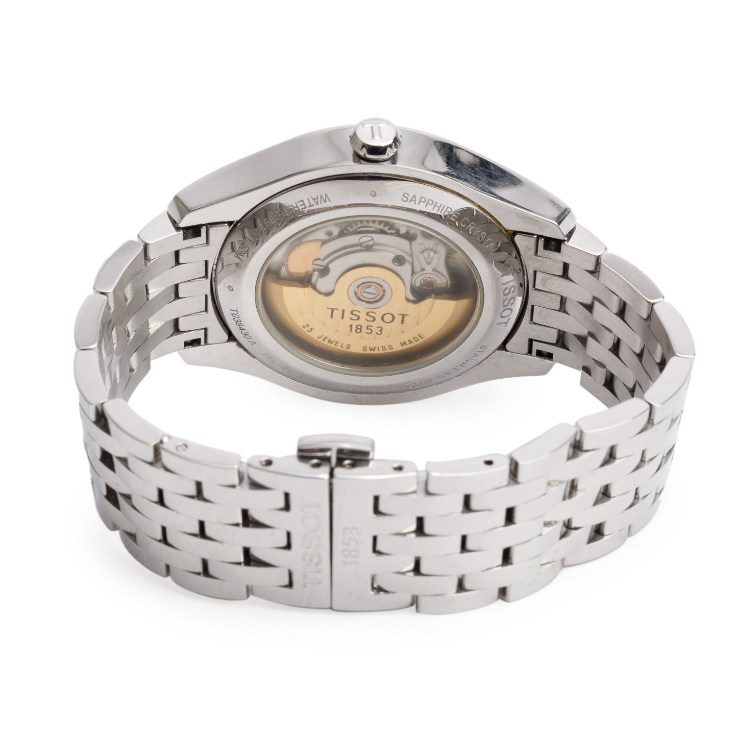 Tissot  Stainless Steel T-One Day Date 38 MM Automatic Watch Grey Dial