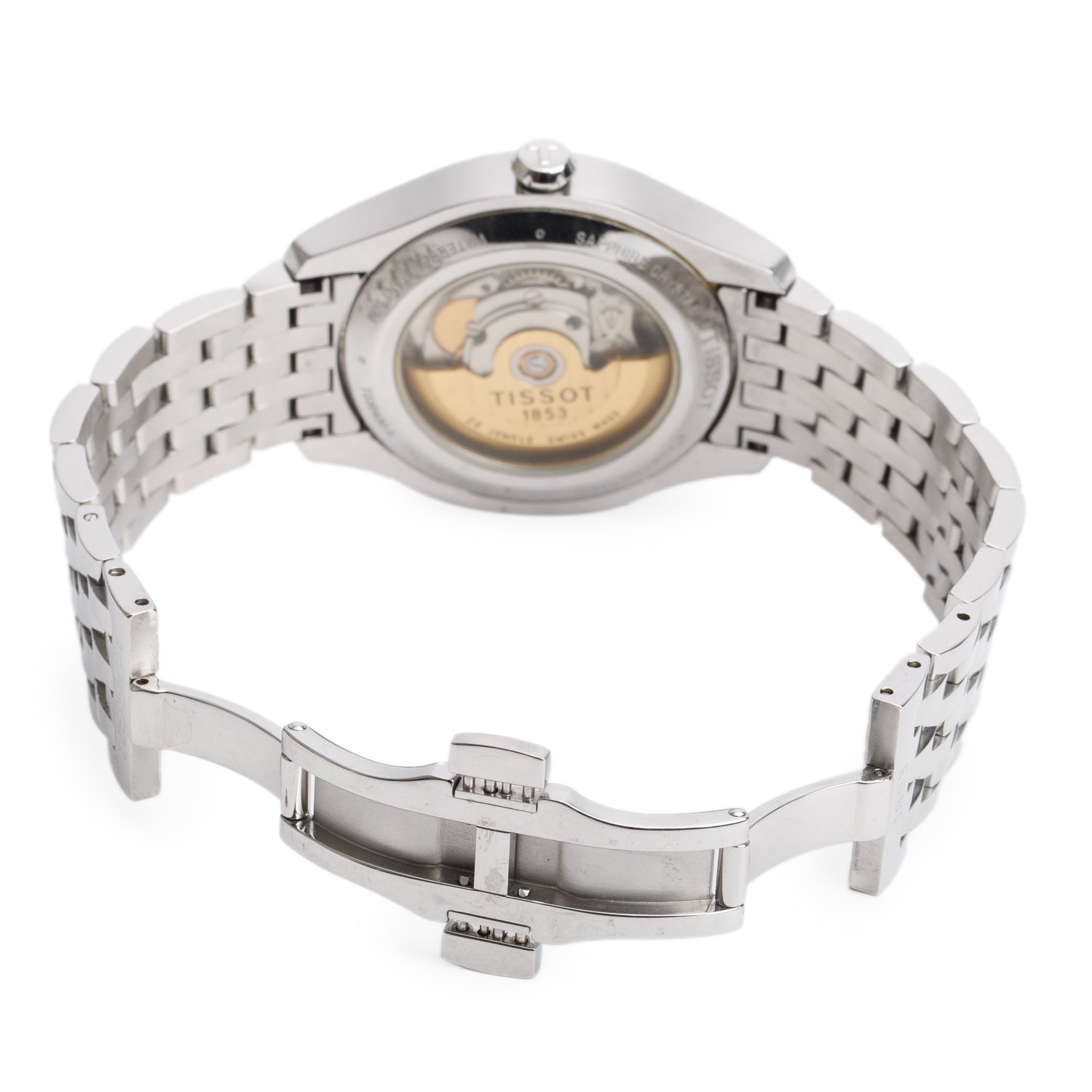 Tissot  Stainless Steel T-One Day Date 38 MM Automatic Watch Grey Dial