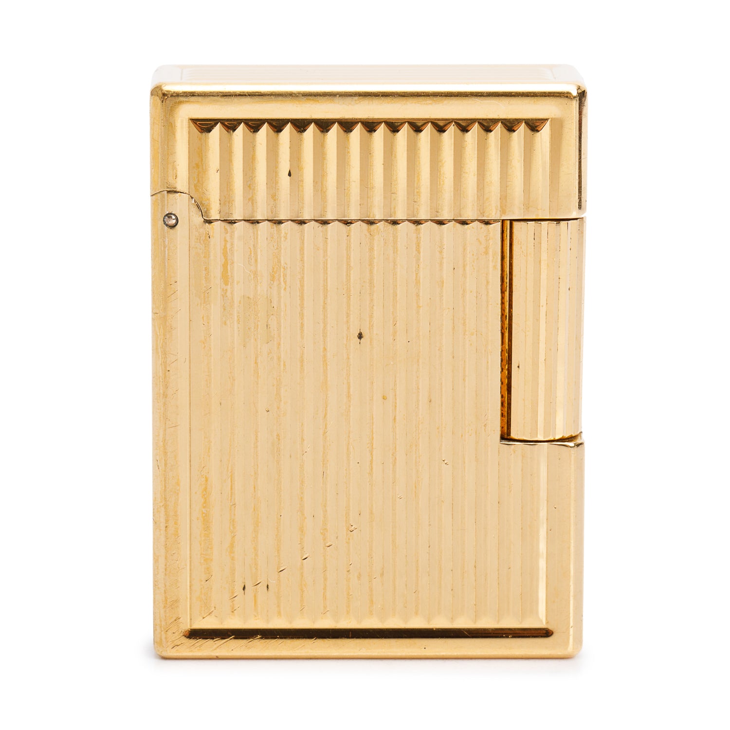 S.T. Dupont Gold-Plated Metal Guilloche Lighter