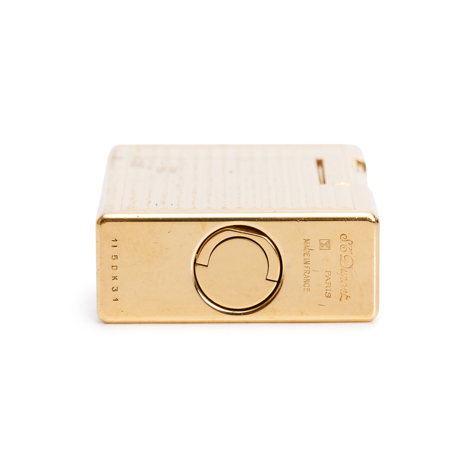 S.T. Dupont Gold-Plated Metal Guilloche Lighter