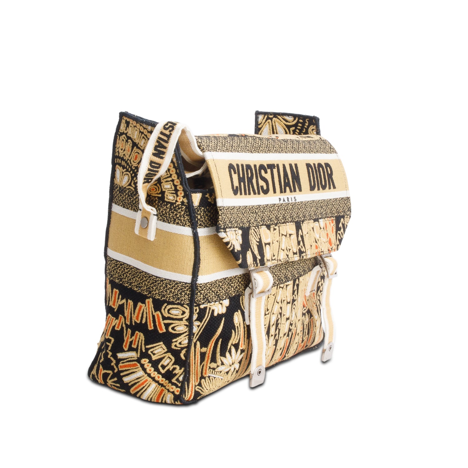 Christian Dior Multicolor Canvas Embroidered Animals Giraffe Diorcamp Messenger Bag