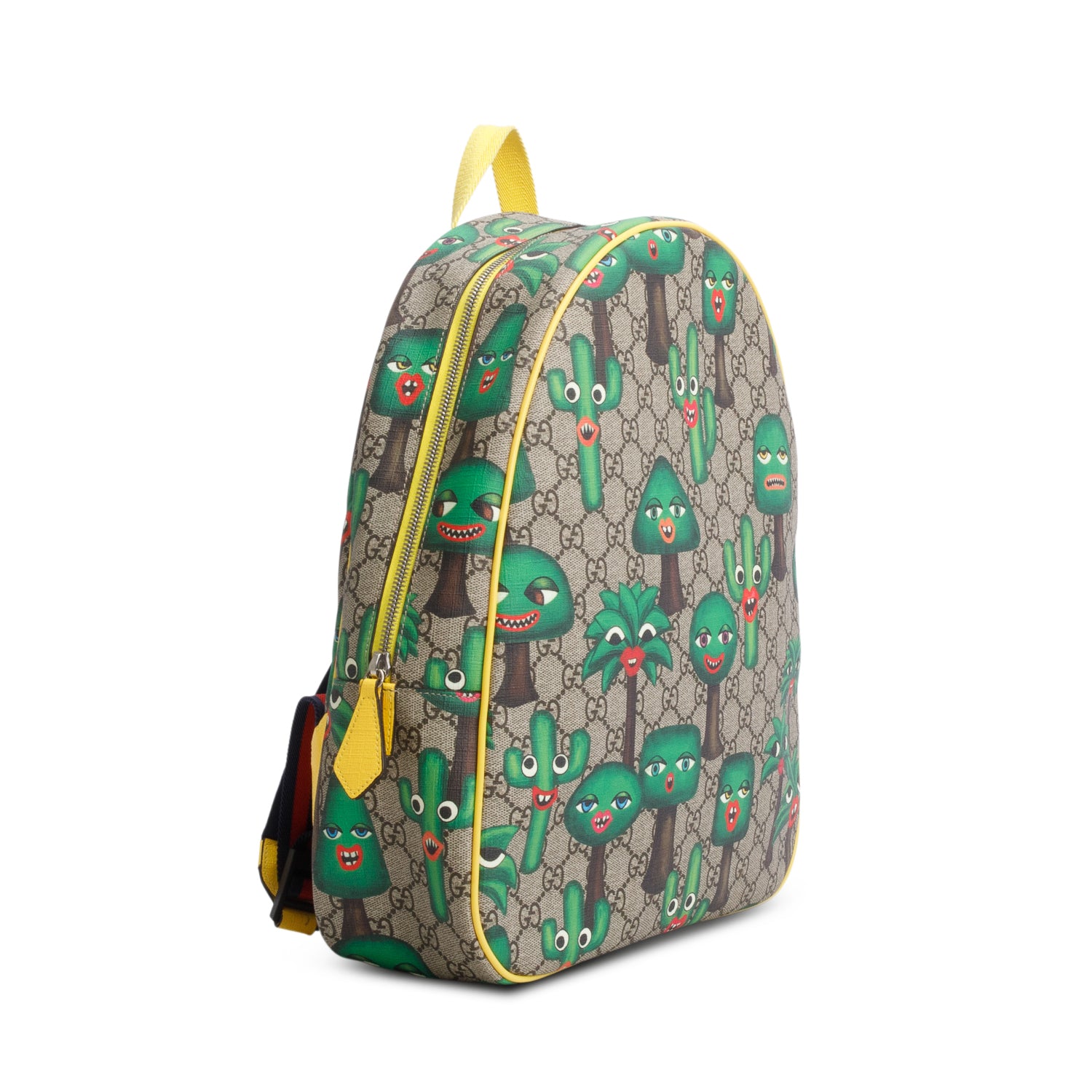 Gucci GG Supreme Monogram Smiling Plants Backpack
