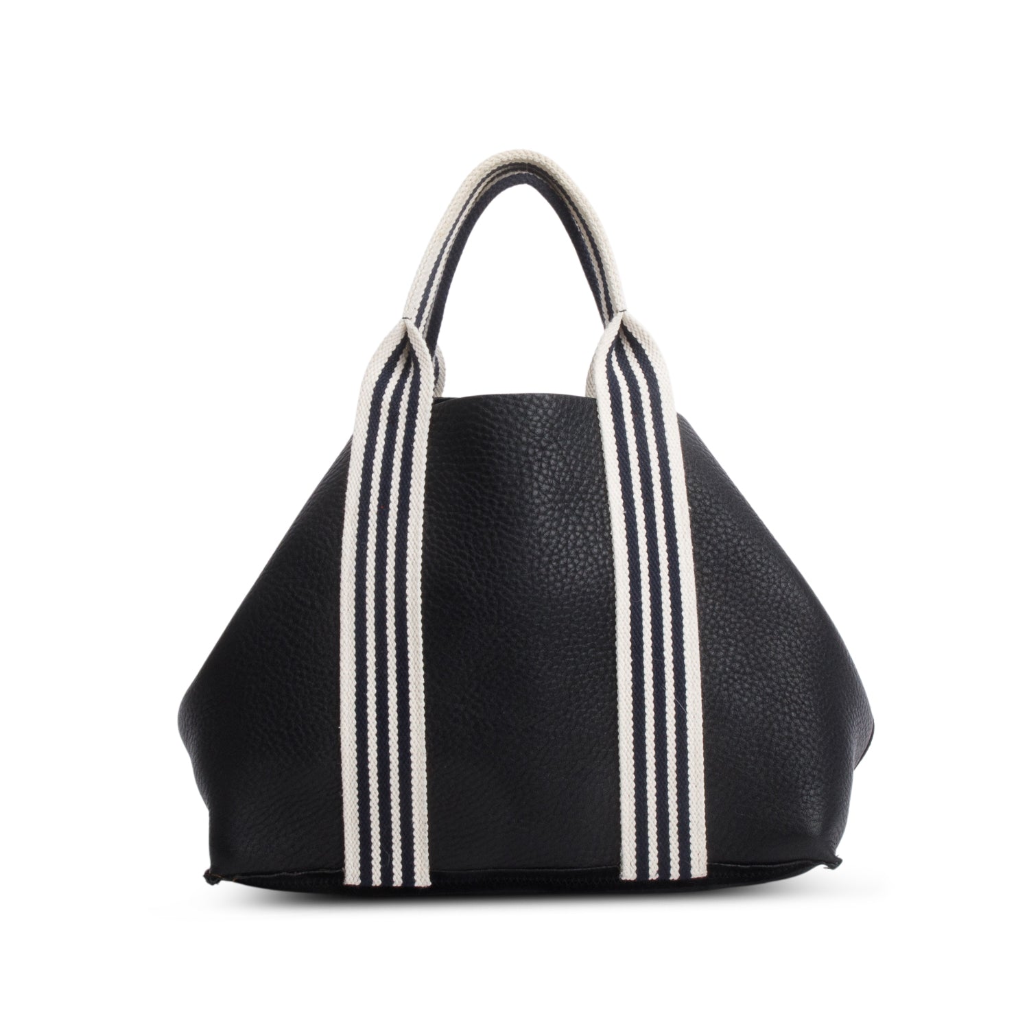 Celine Black Cabas Leather Suede Reversible Tote w/ Pouch