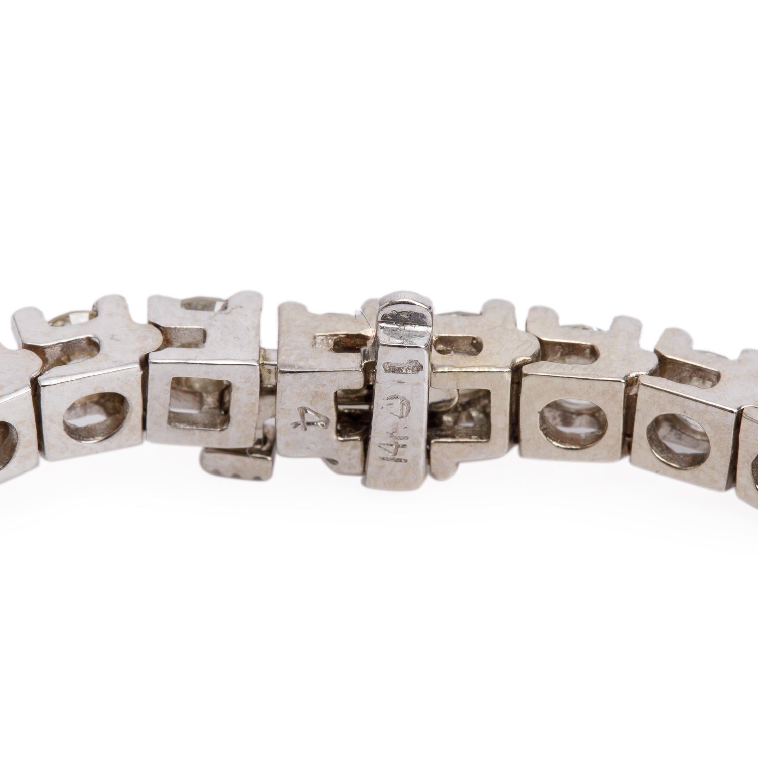 14k White Gold 9.18 tcw. Diamond Tennis Bracelet