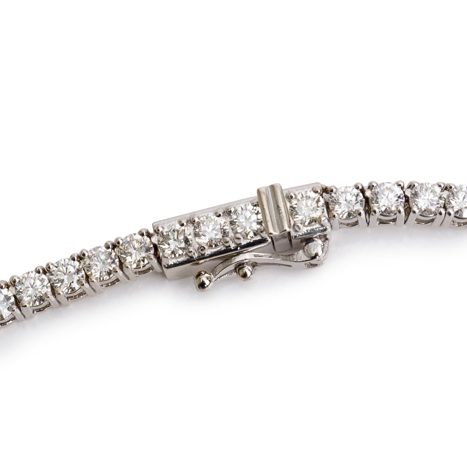 14k White Gold 16.30 tcw. Diamond Tennis Necklace