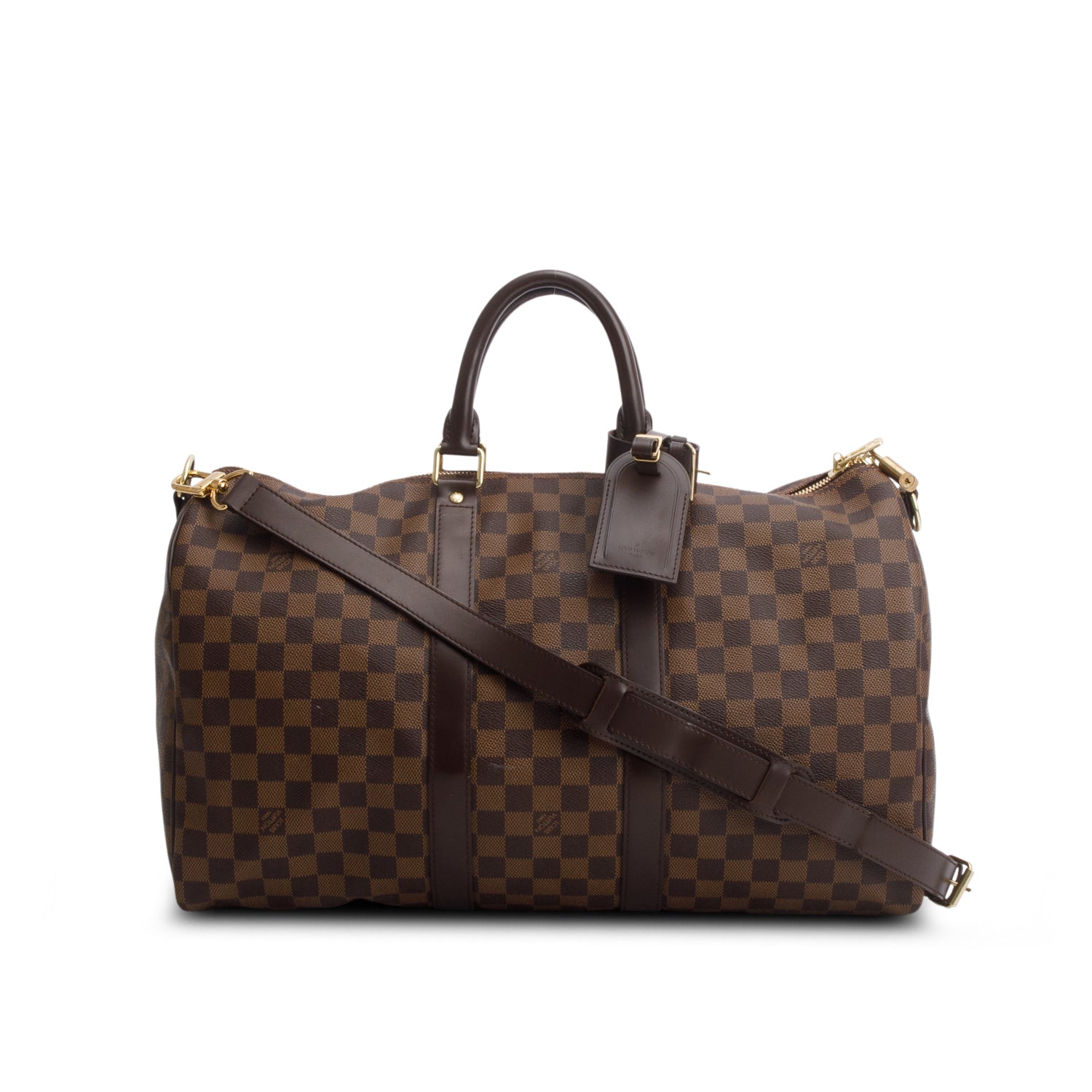 Louis Vuitton Damier Ebene Keepall Bandouliere 45 w/ Strap