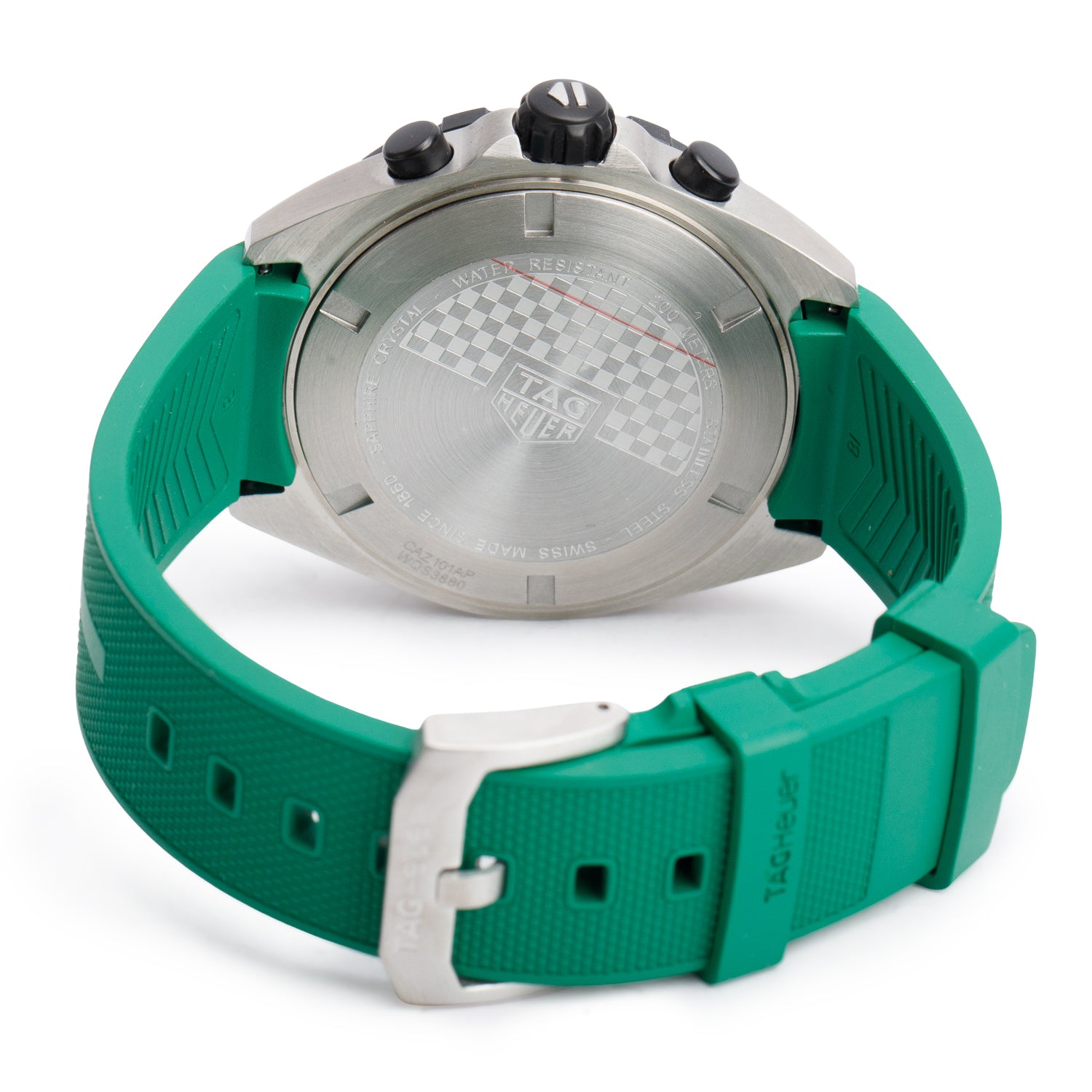 Tag Heuer Stainless Steel Formula 1 43 MM Chronograph Quartz Watch Green Dial CAZ101AP w/ Box & Papers