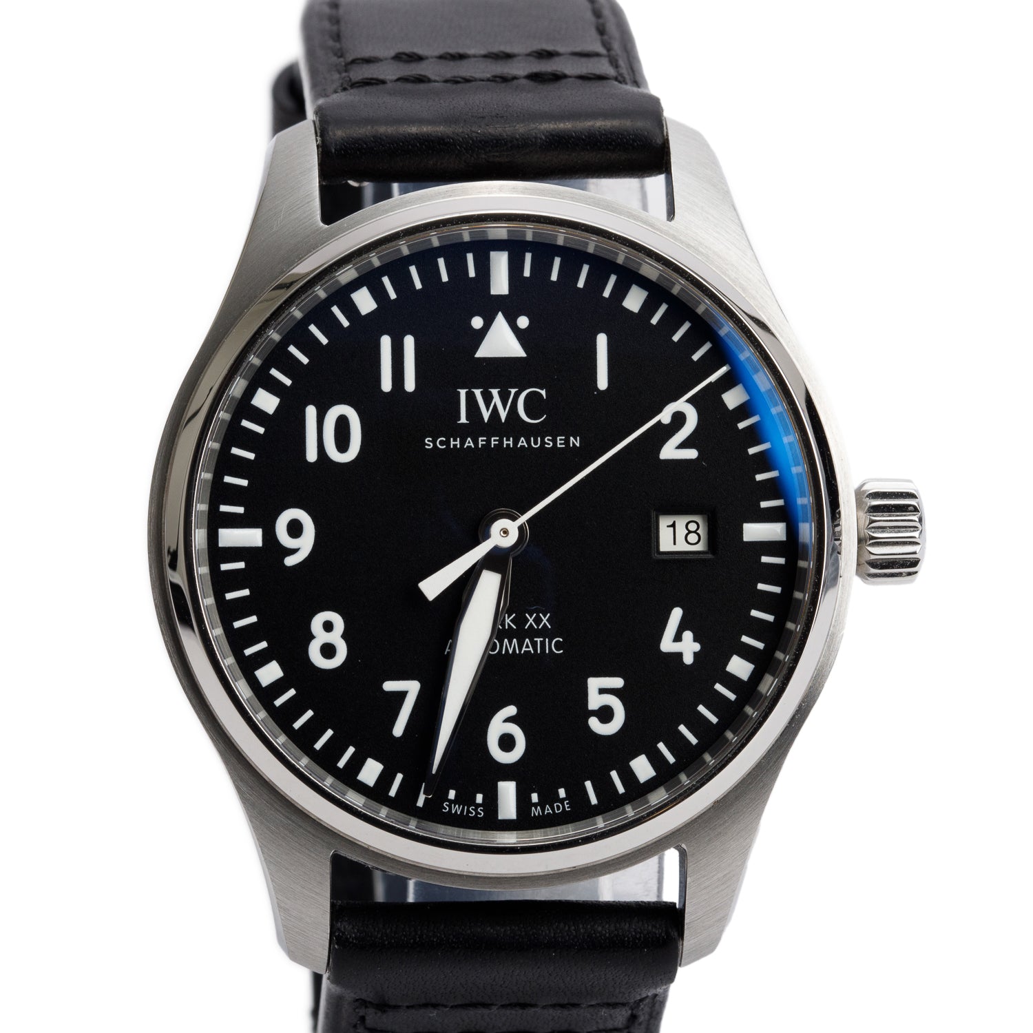 IWC 2024 Stainless Steel Classic Pilot Mark XX 40MM Automatic Watch Black Dial IW328201 w/ Box & Papers