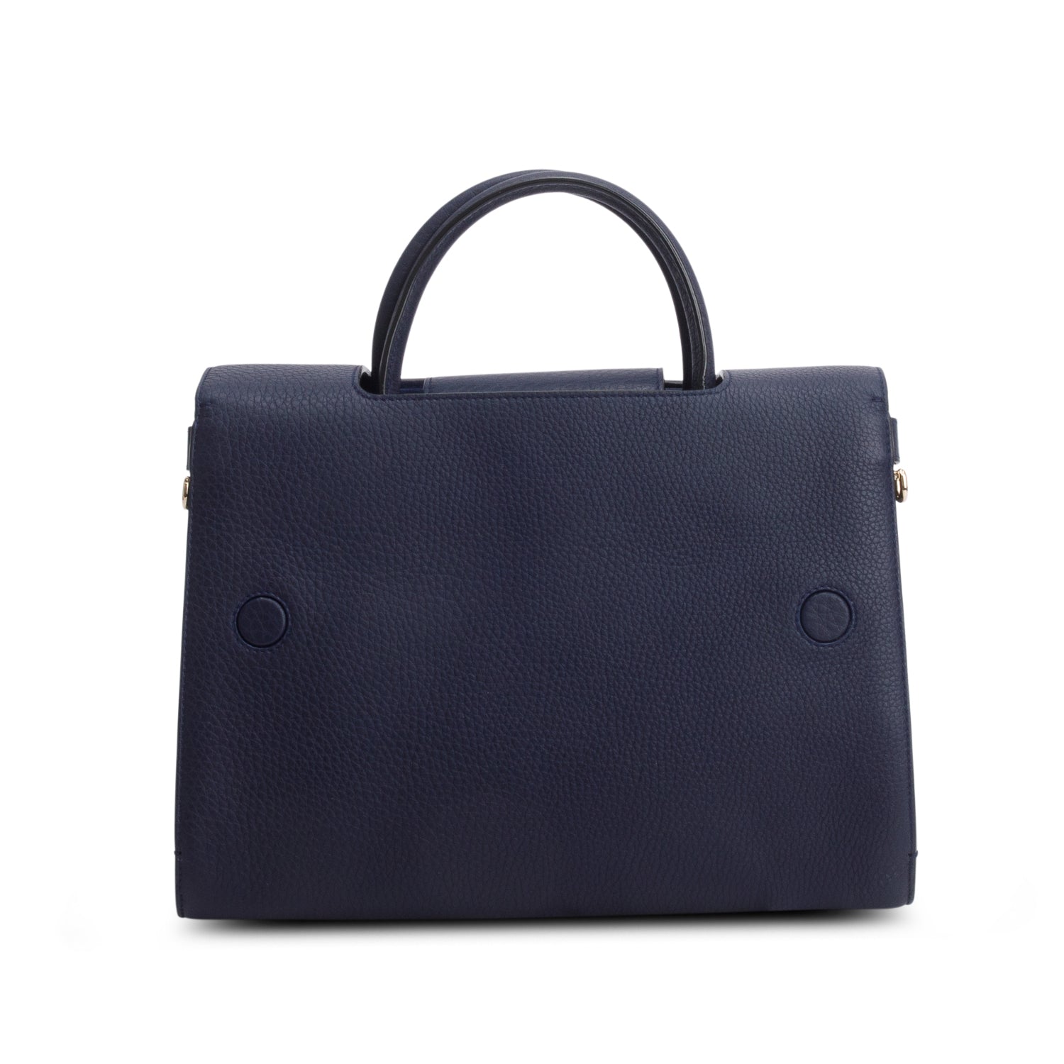 Christian Dior Blue Grained Calfskin Medium Diorever Flap w/ Authenticity Card & Strap