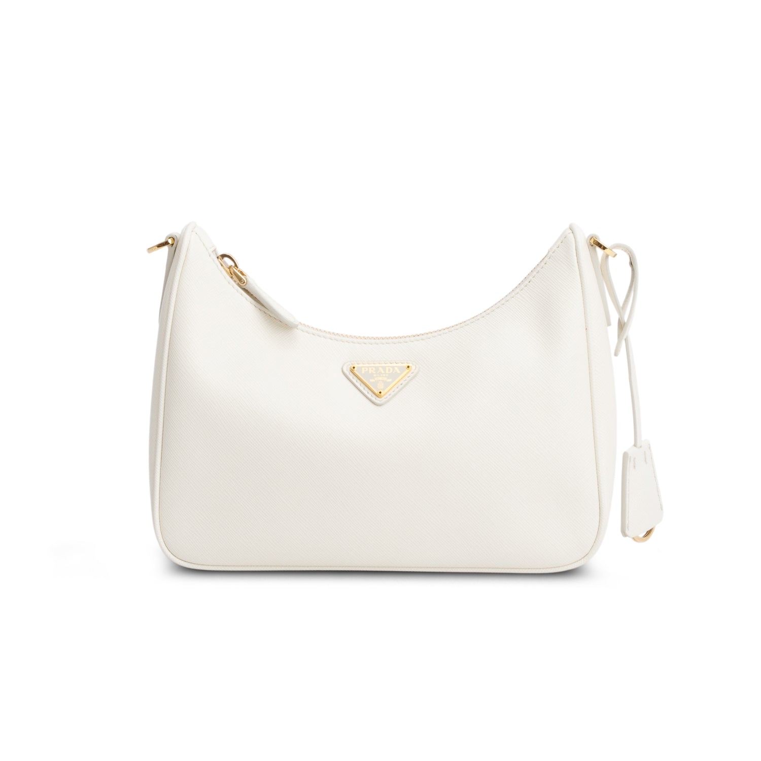 Prada White Saffiano Lux Re-Edition 2005 Shoulder Bag w/ Straps