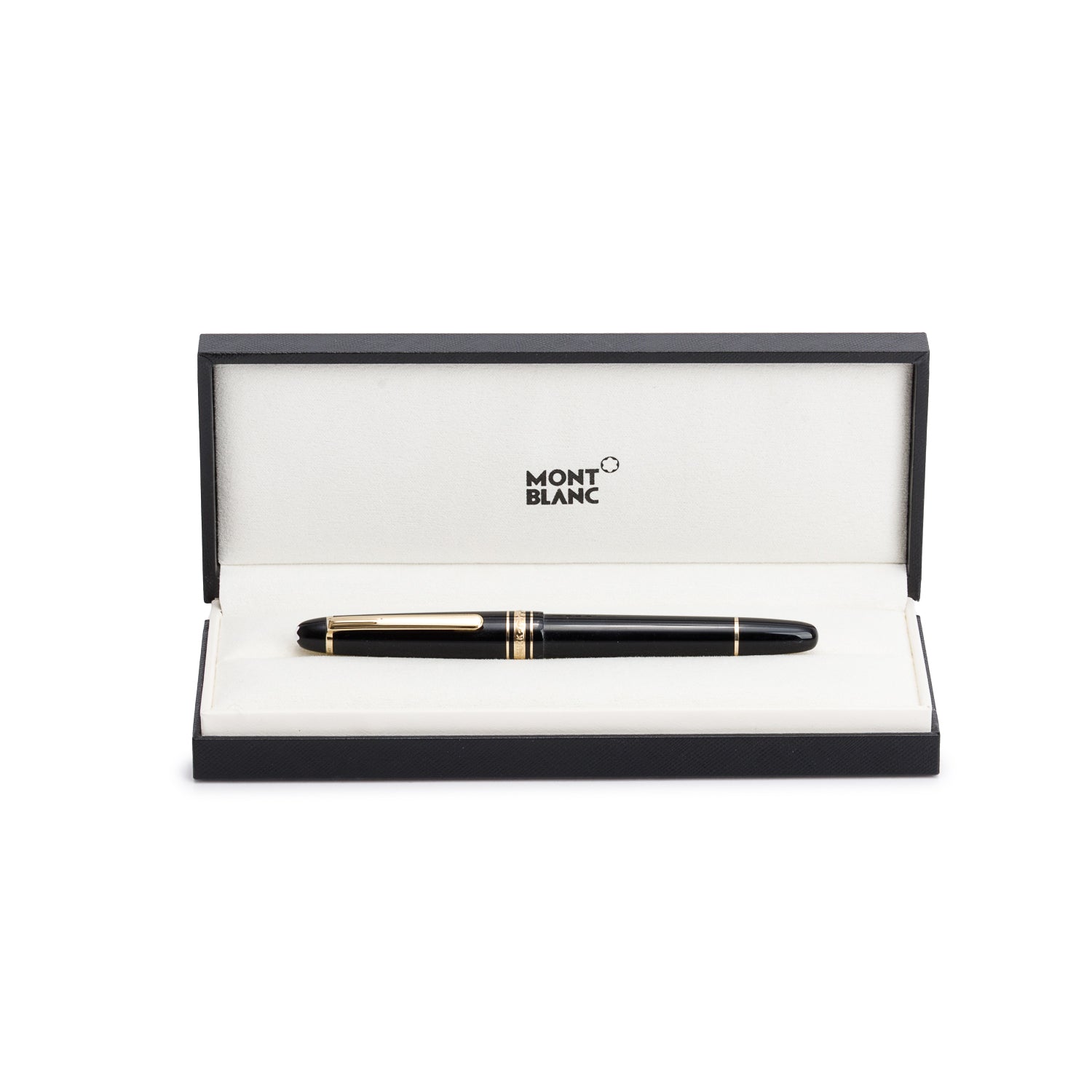 Montblanc Gold-Coated Black Resin Meisterstuck Legrand Fountain Pen w/ Box