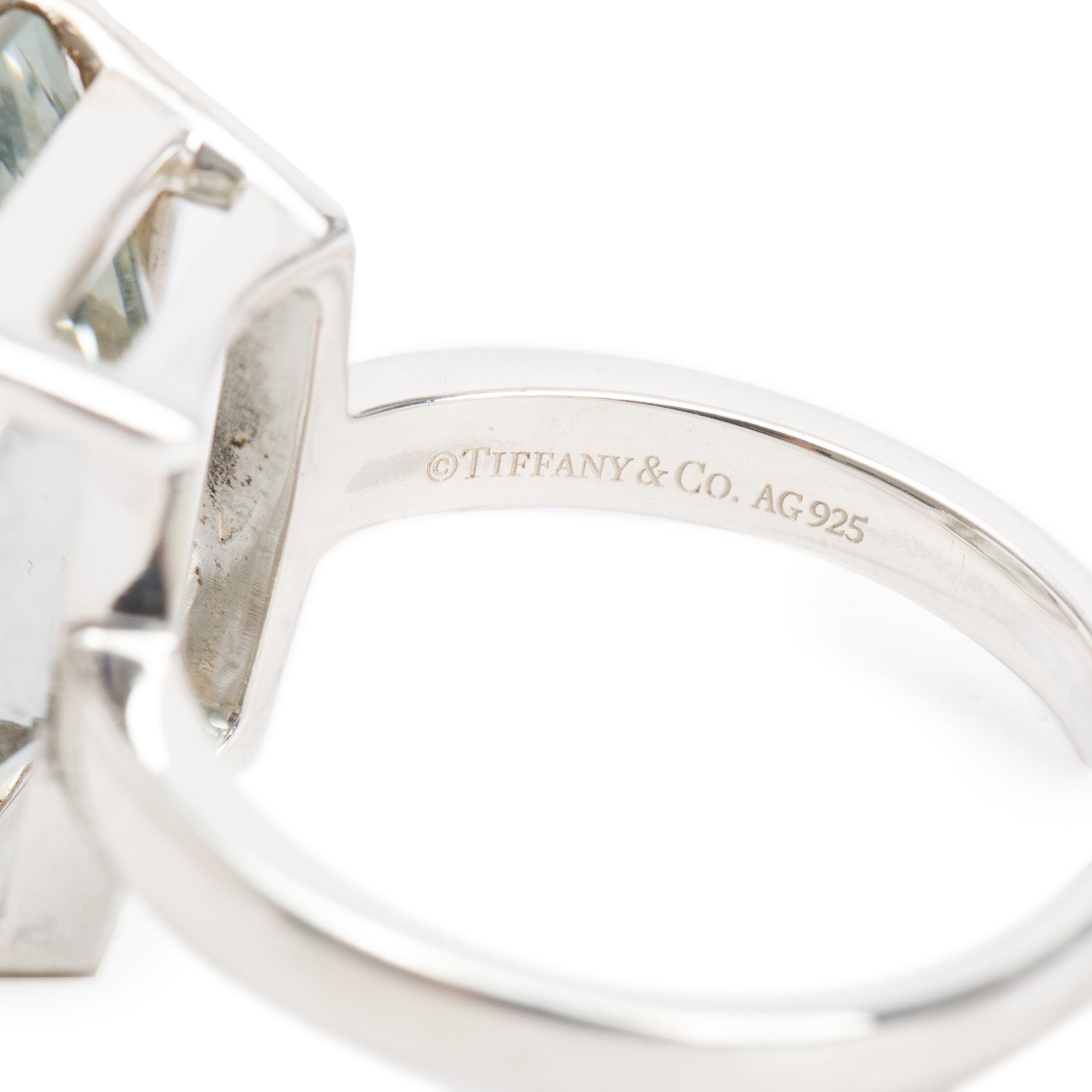 Tiffany & Co. Sterling Silver Prasiolite Sparklers Cocktail Ring, Size 8
