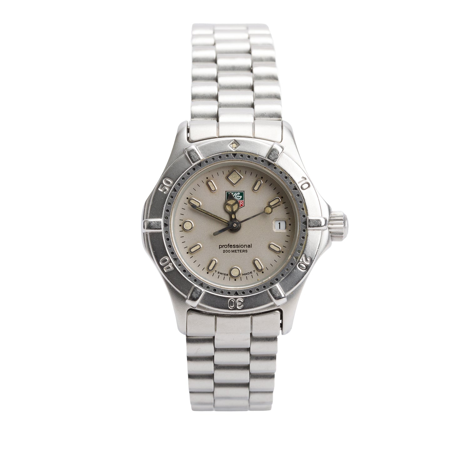 Tag Heuer Stainless Steel Professional 27 MM Quartz Watch Silver Dial WE1411-R w/ Box