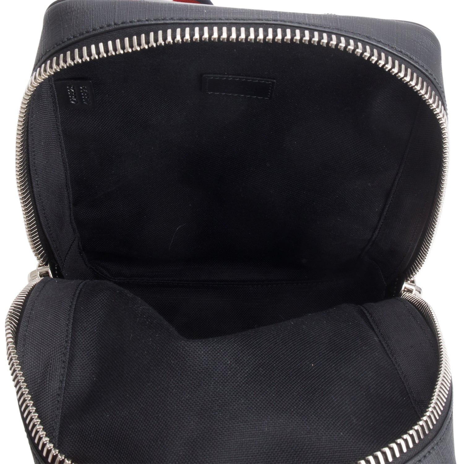 Gucci Black Soft GG Supreme Monogram Web Sling Backpack