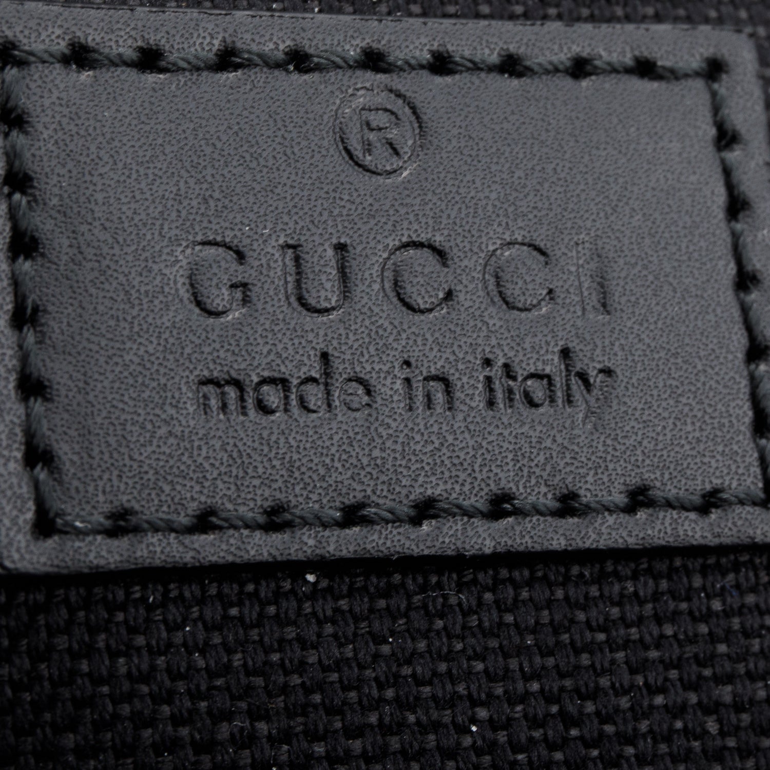 Gucci Black Soft GG Supreme Monogram Web Sling Backpack