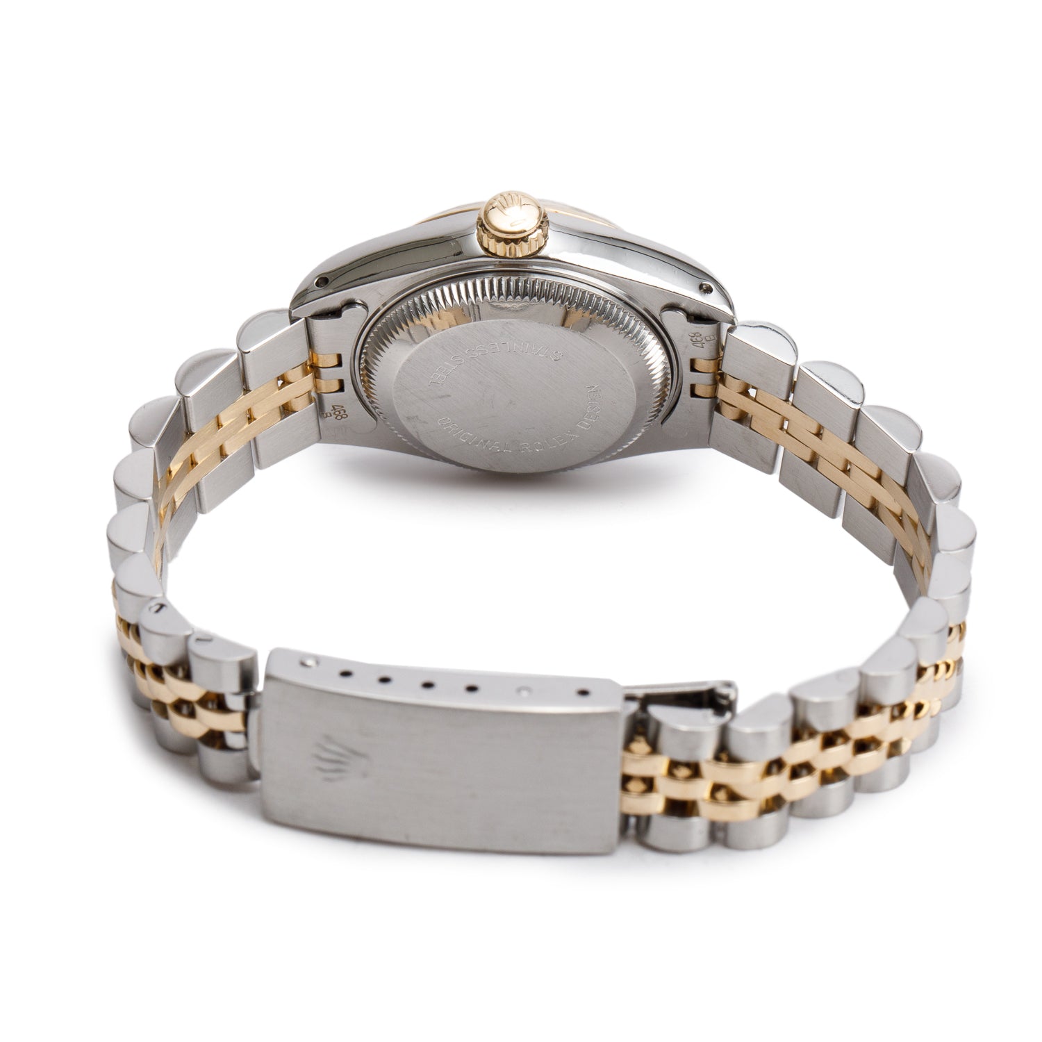 Rolex Stainless Steel & 18k Yellow Gold Datejust 26 MM Automatic Watch Champagne Dial 69173