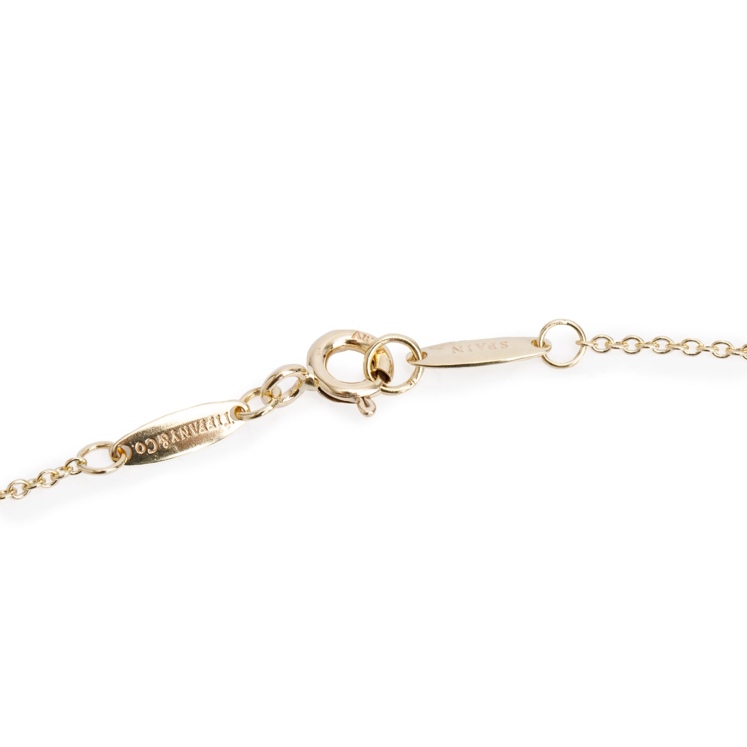 Tiffany & Co. Elsa Peretti 18k Yellow Gold & Turquoise Open Heart Pendant Necklace w/ Box