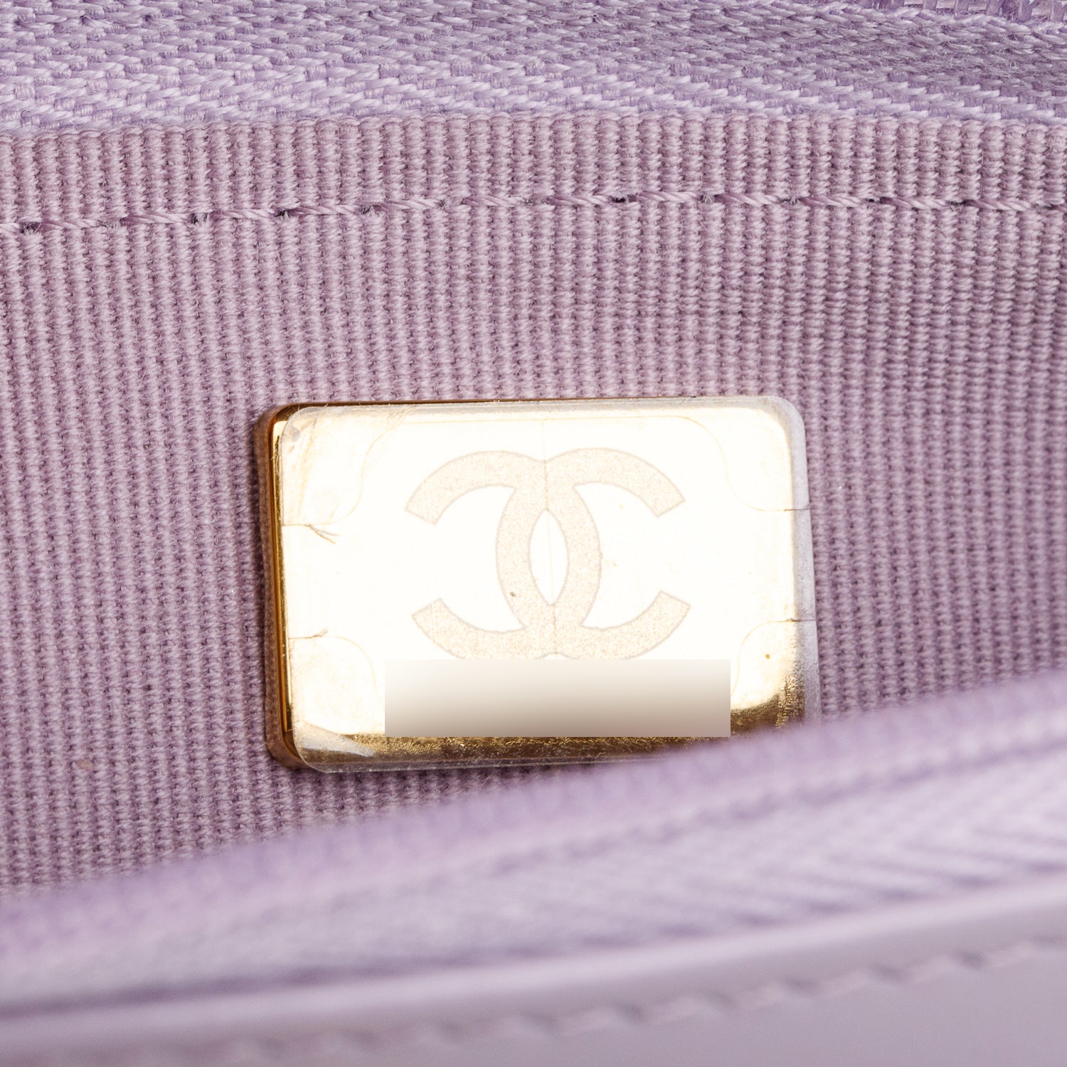 Chanel Purple Shiny Lambskin Quilted Enamel CC Wallet on Chain w/ Box