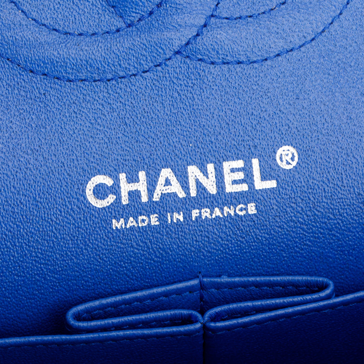 Chanel Blue Lambskin Quilted Leather Classic Medium Double Flap Bag