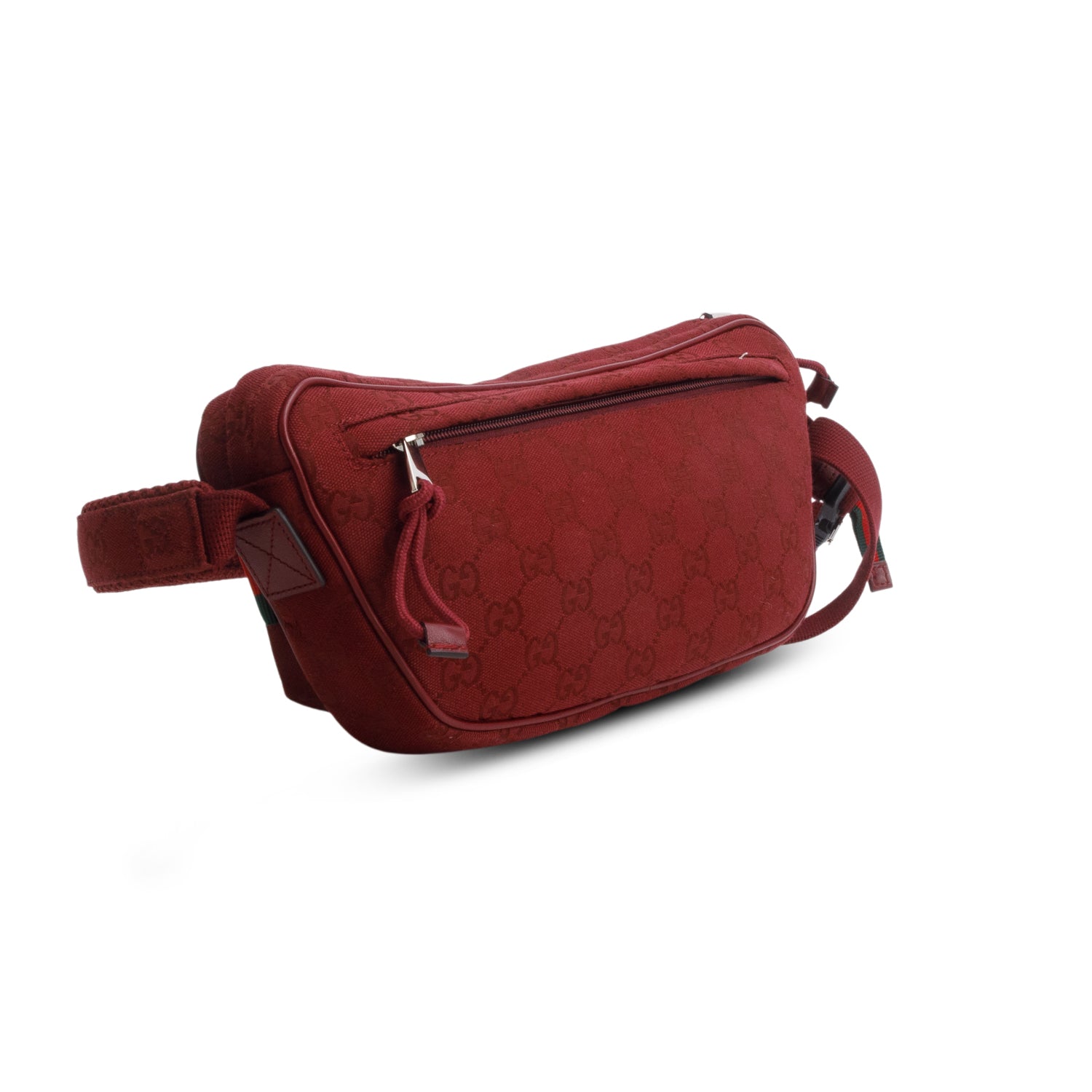 Gucci Red Monogram GG Canvas Sling Bag