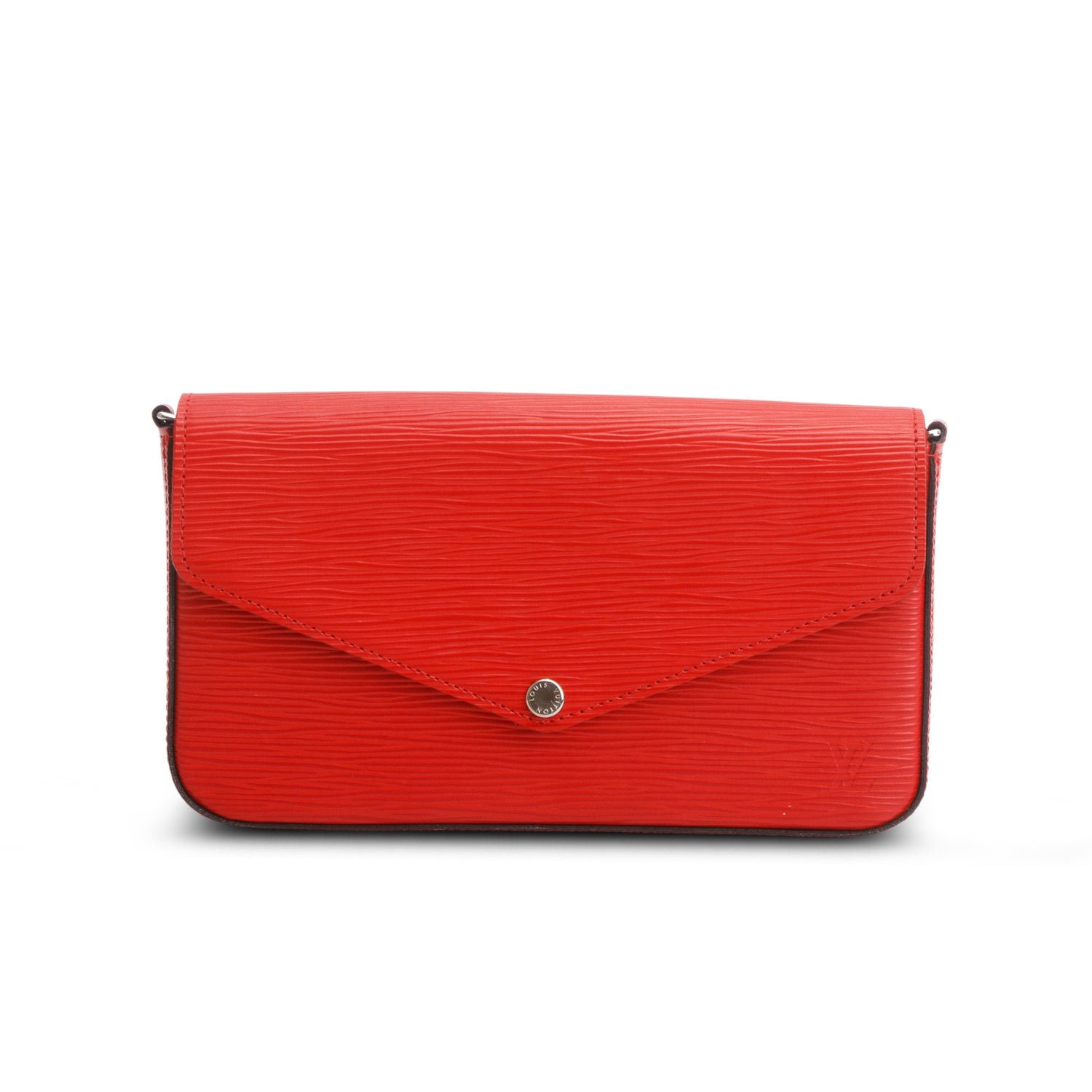 Louis Vuitton Red Epi Leather Felicie Pochette Bag w/ Insert