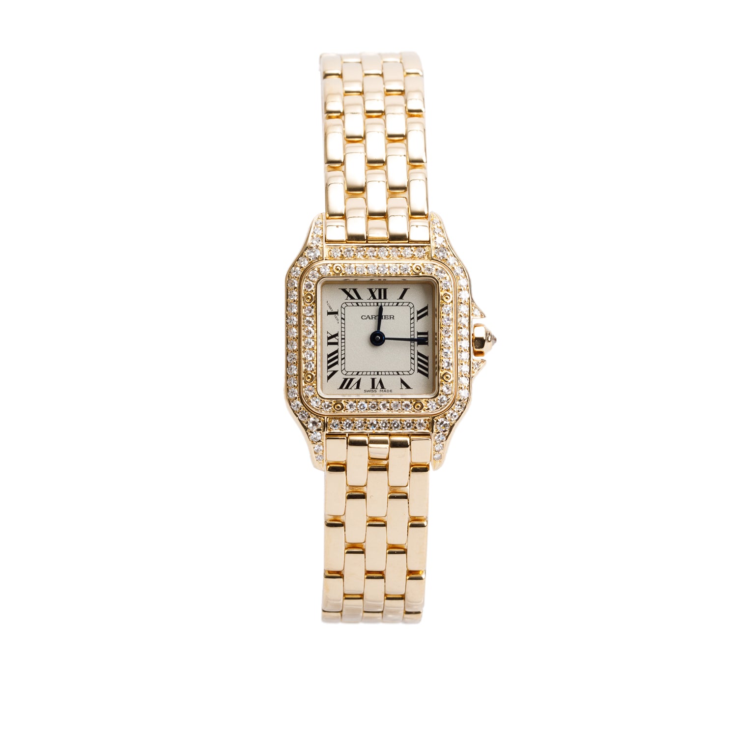 Cartier 18k Yellow Gold Diamond Bezel Panthere de Cartier Watch, Small Model 8057915 w/ Box