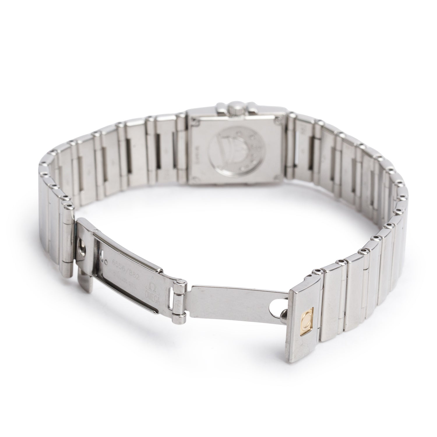 Omega Stainless Steel Constellation Quadra Quartz Watch Mother of Pearl Dial