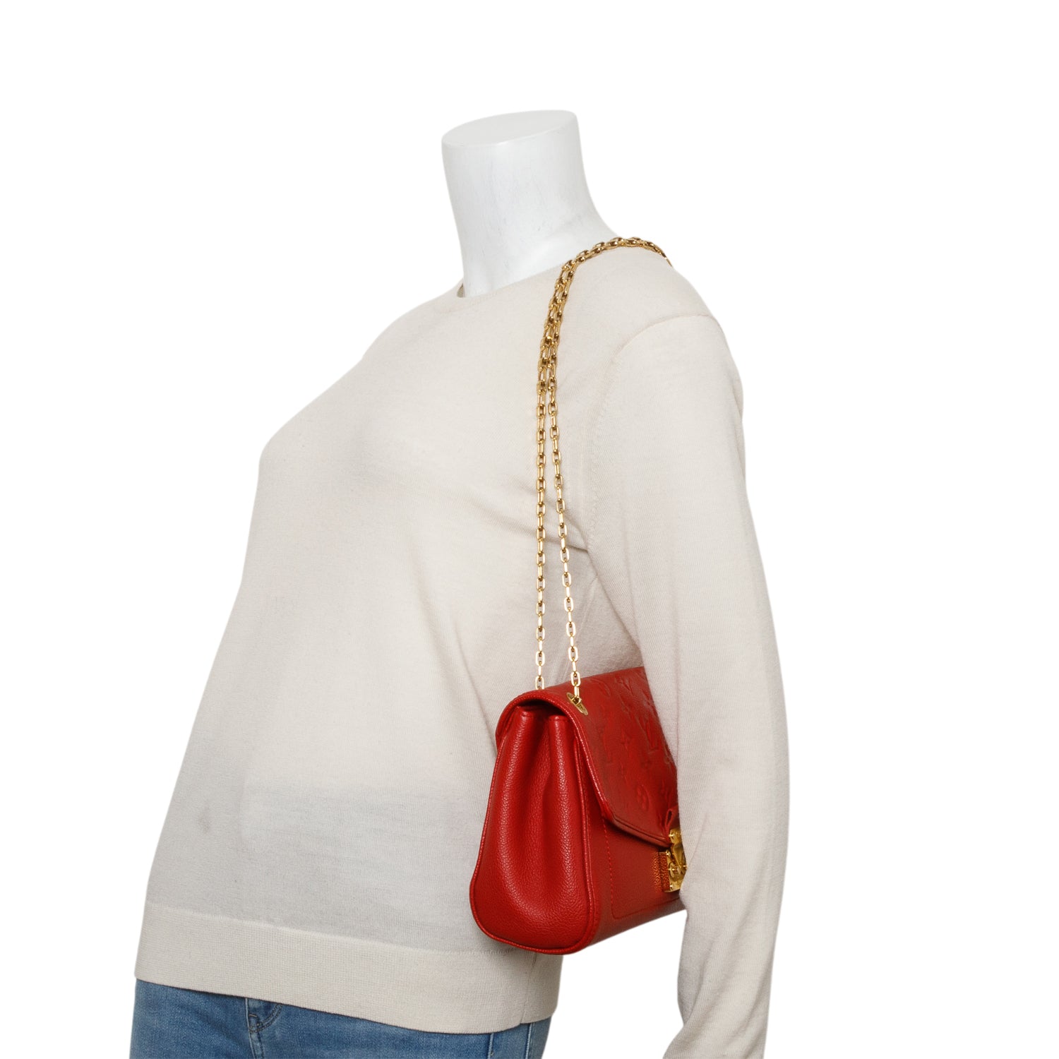 Louis Vuitton Red Monogram Empreinte Leather Saint Germain PM