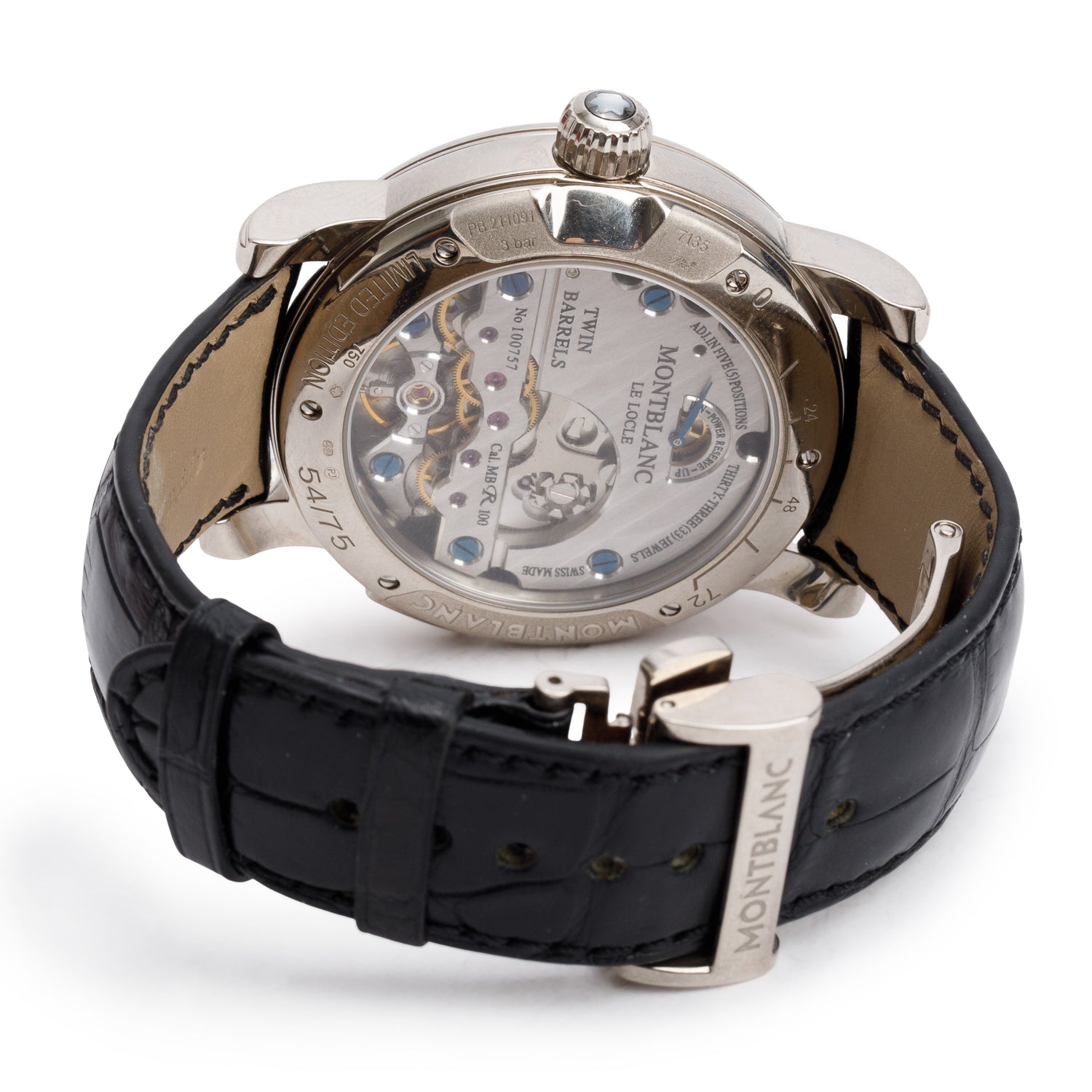 Montblanc 2022 Limited Edition 18k White Gold Nicolas Rieussec 43 MM Chronograph Automatic Watch Silver/Grey Dial 102333 w/ Papers