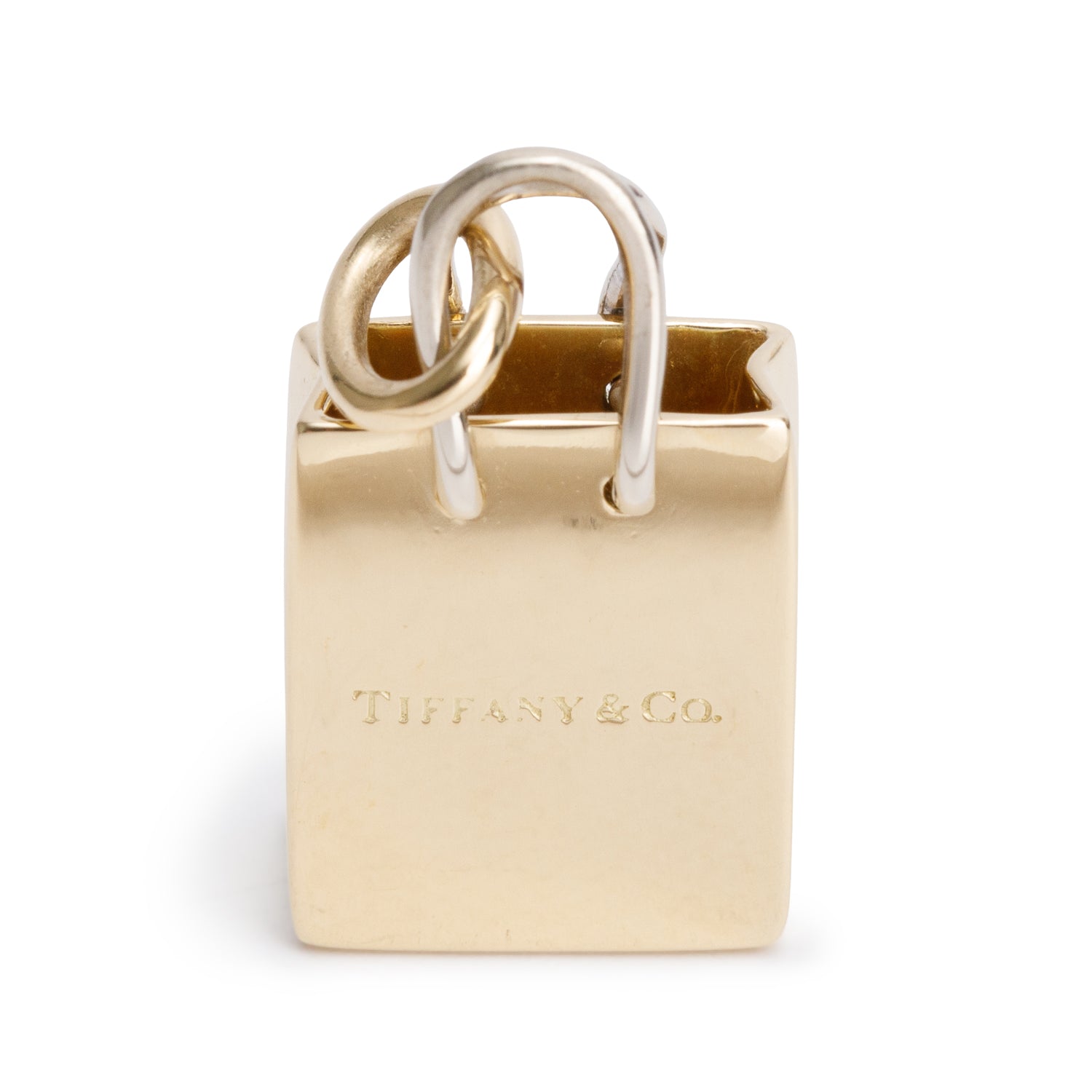 Tiffany & Co. 18k Yellow Gold Shopping Bag Charm w/ Box