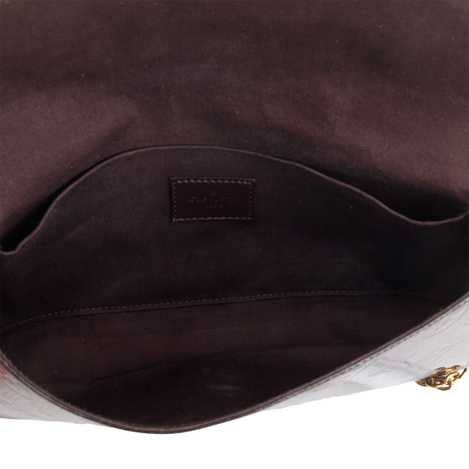 Louis Vuitton Amarante Vernis Pochette Felicie Chain Wallet