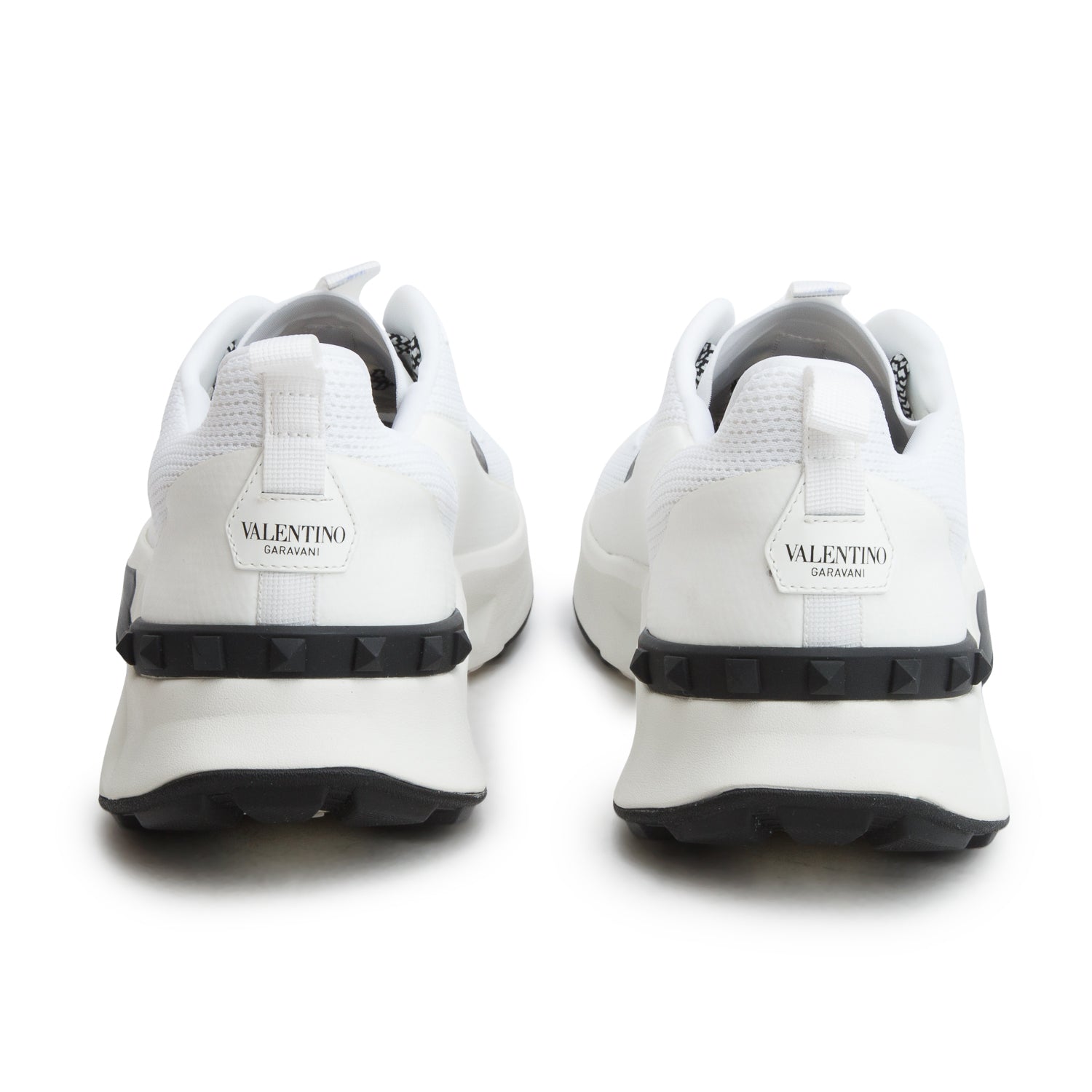Valentino White Black Mesh/Rubber Fabric True Act Low Top Sneakers, Men's Size 45 w/ Box