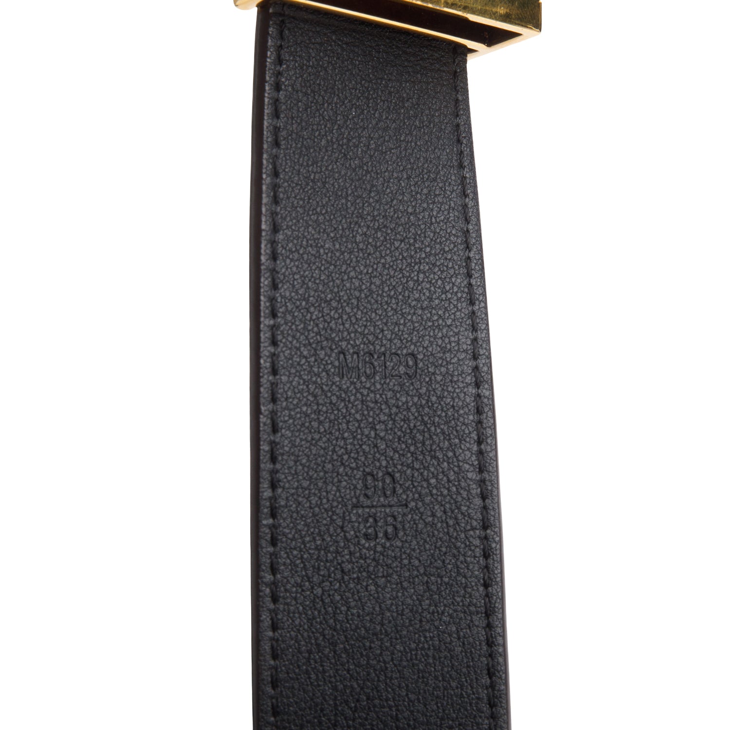 Louis Vuitton Brown Suede Monogram LV Intials Belt 90 36
