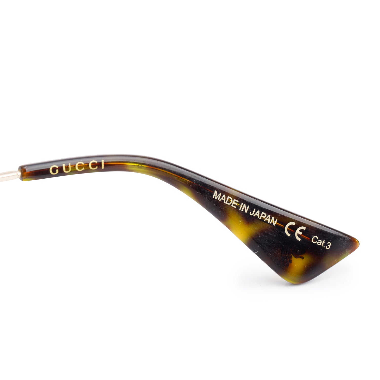 Gucci GG0062S Red/Green Web Metal Pilot Sunglasses w/ Case