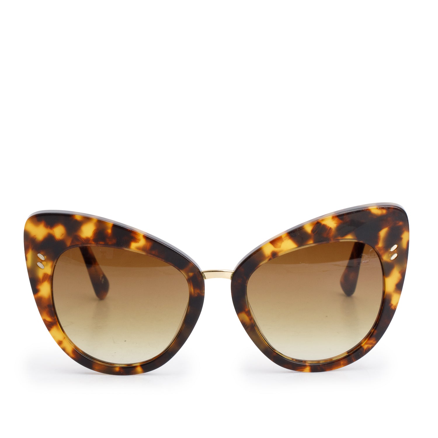 Stella McCartney SC0037S Havana Acetate Cat Eye Sunglasses