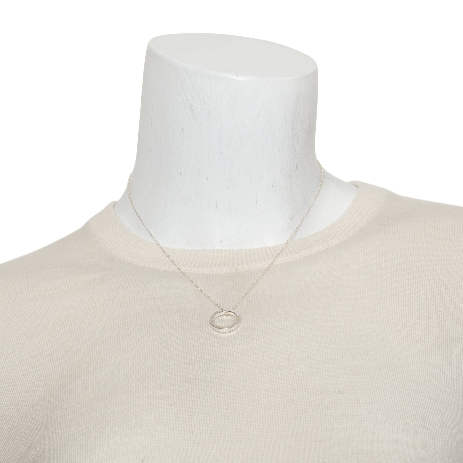 Tiffany & Co. Sterling Silver Medium 1837 Circle Pendant Necklace