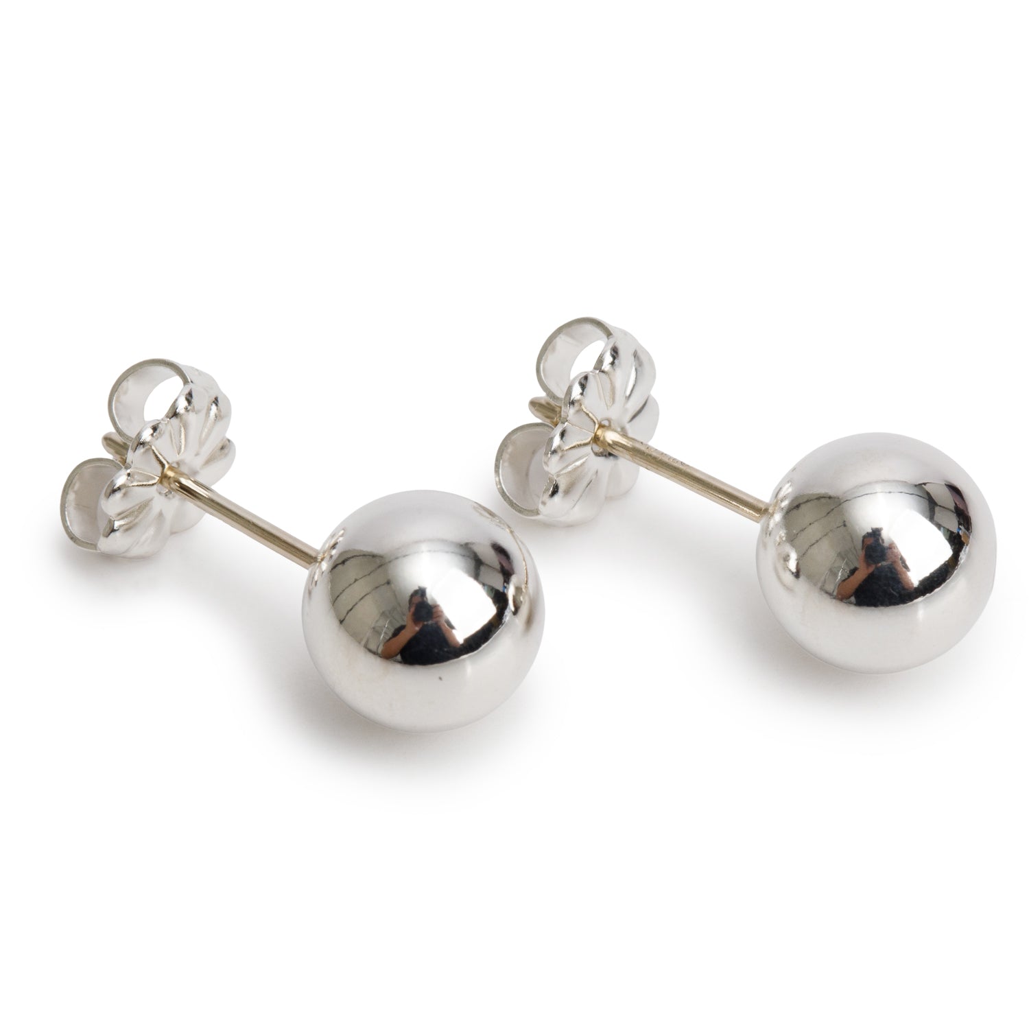Tiffany & Co. Sterling Silver HardWear 8 MM Ball Earrings