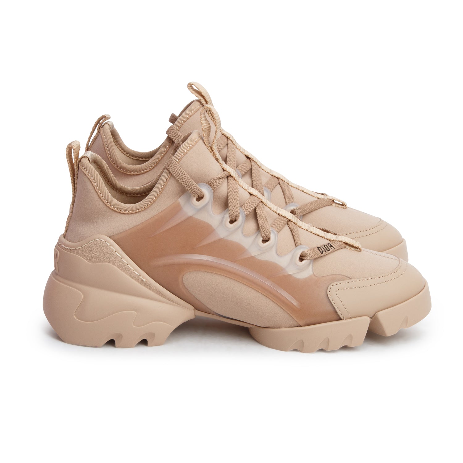 Christian Dior Pink Neoprene Rubber D-Connect Sneakers, Women's Size 35 w/ Box
