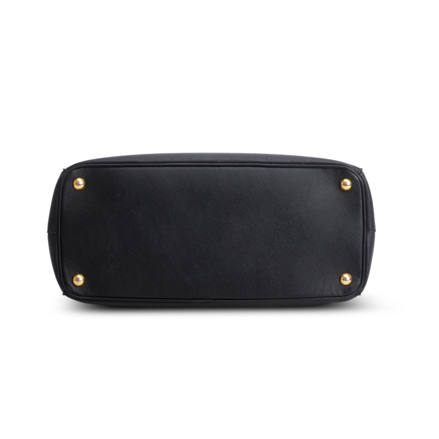 Prada Black Saffiano Lux Medium Double Zip Galleria Tote w/ Strap