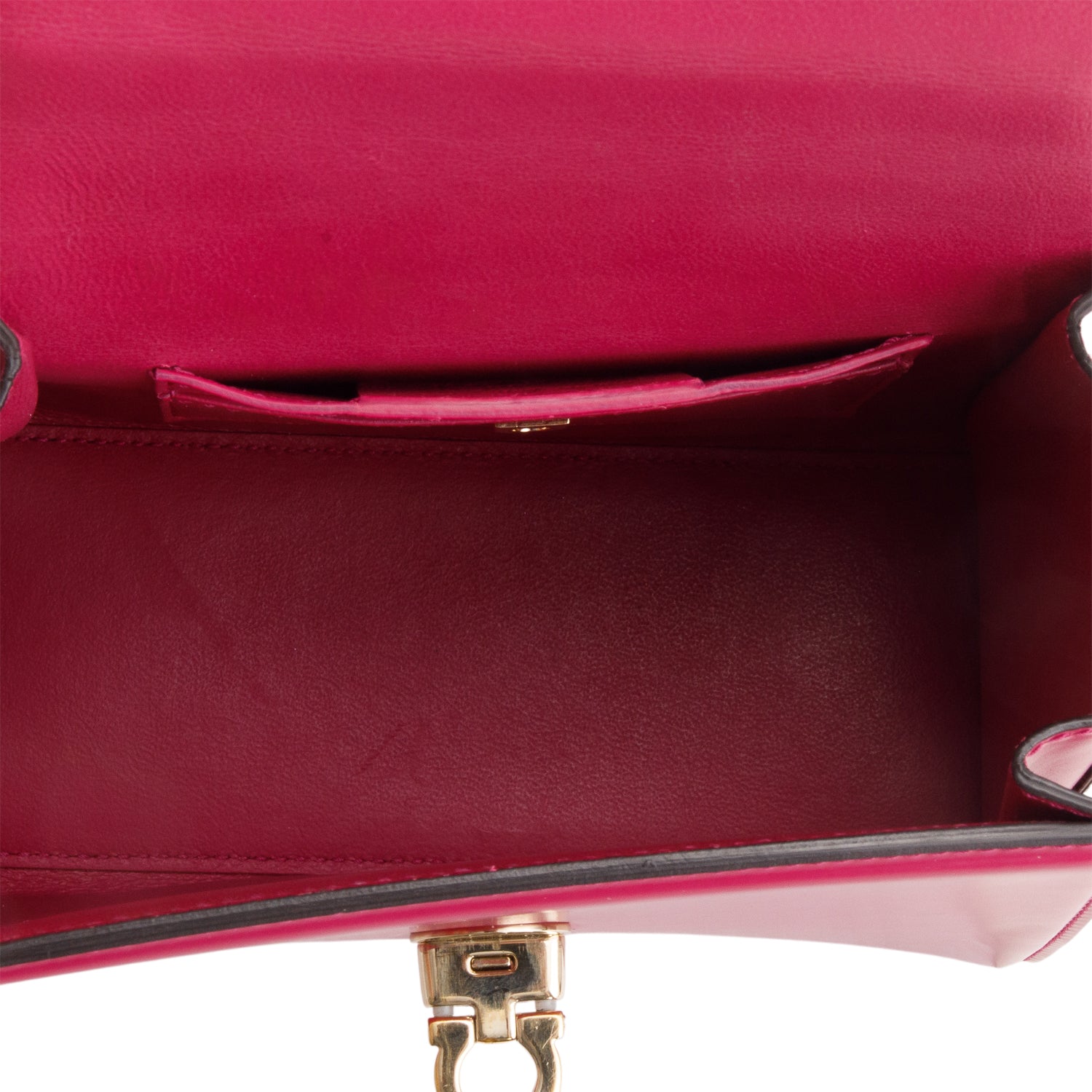 Ferragamo Pink Box Leather Mini Boxyz w/ Box & Strap