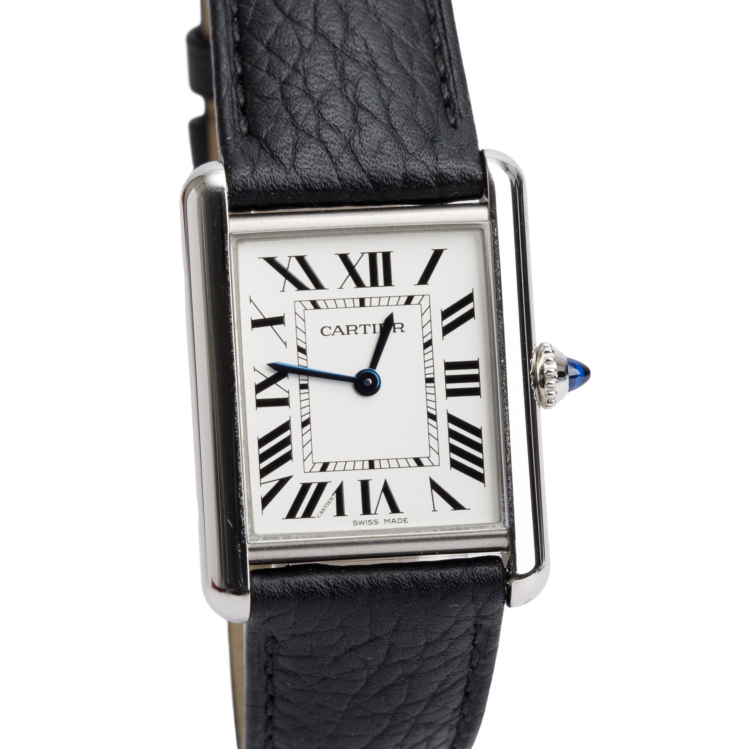 Cartier 2022 Stainless Steel Tank Must de Cartier Quartz Watch, Large Model 4323 w/ Box & Papers