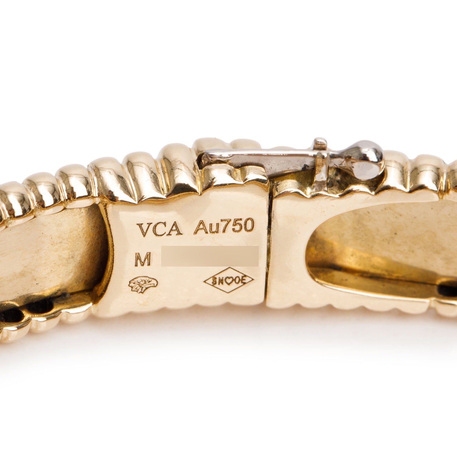 Van Cleef & Arpels 2024 18k Yellow Gold Perlee Signature Bracelet, Medium Model w/ Box & Certificate