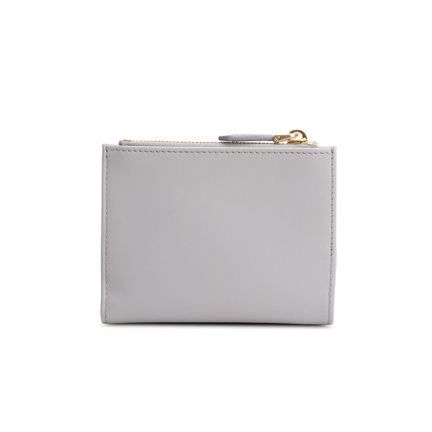 Prada Grey City Calf Tab Small Wallet w/ Box
